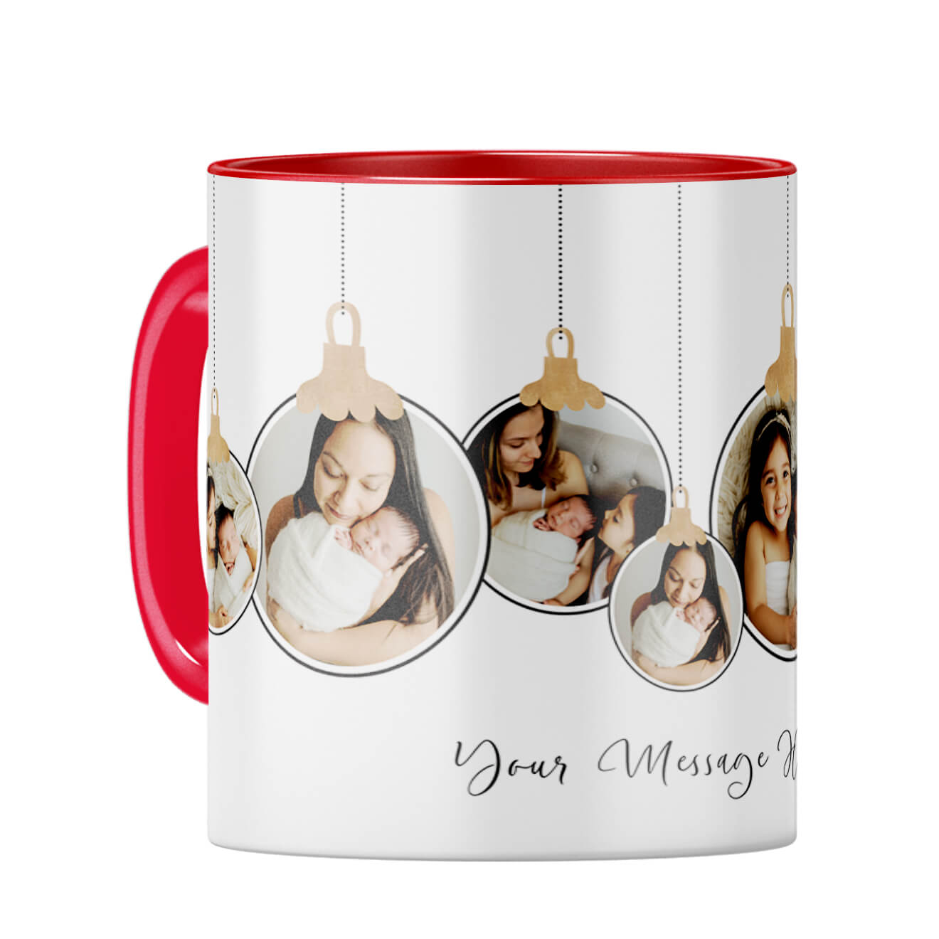 Seven Photos Coffee Mug Red