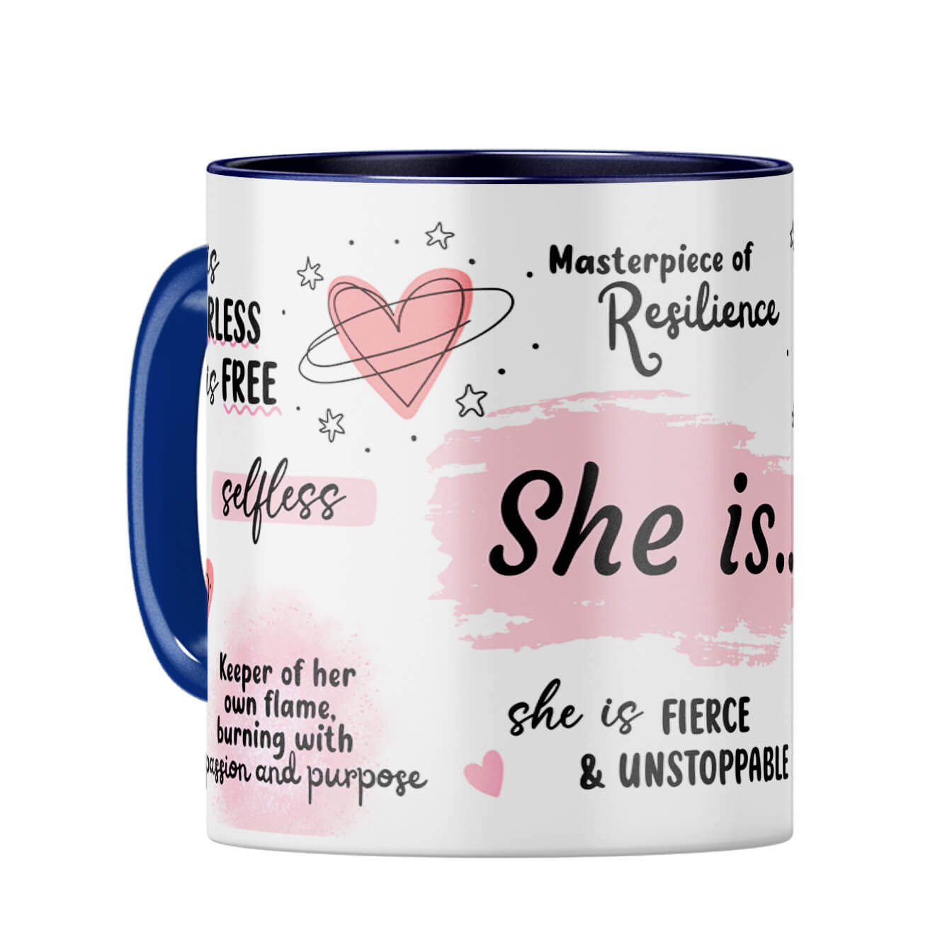 She is Fearless Coffee Mug Dark Blue