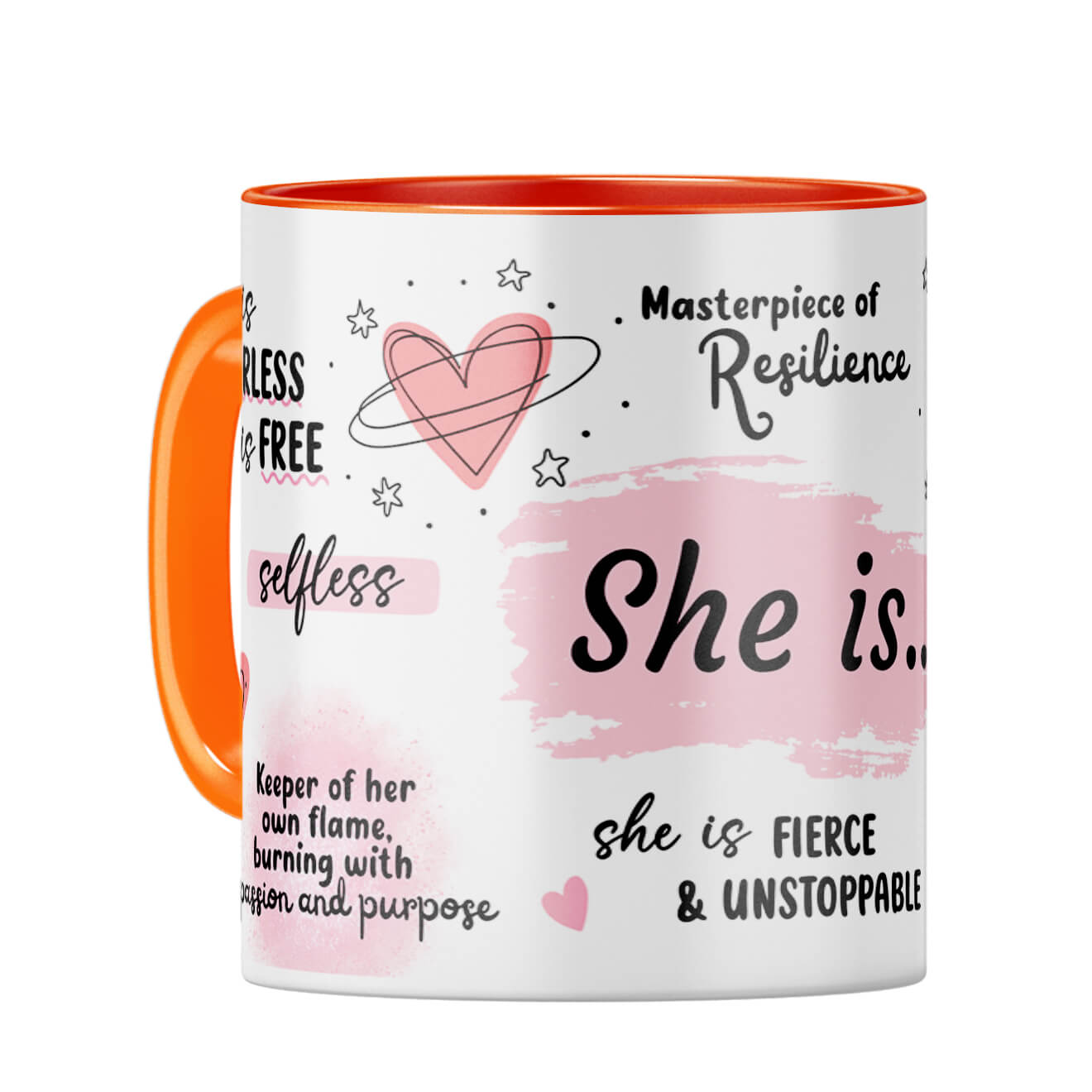 She is Fearless Coffee Mug Orange