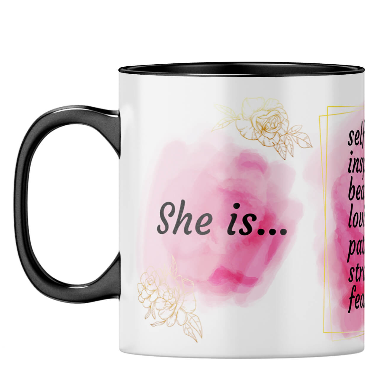 She is My Mom Coffee MugF-Black