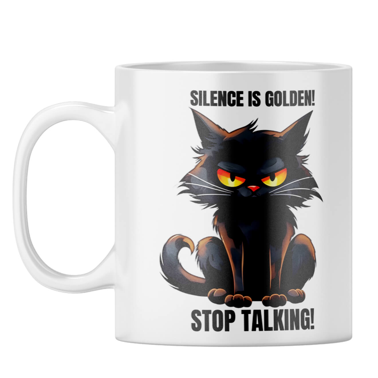 Silence Is Golden Coffee Mug White