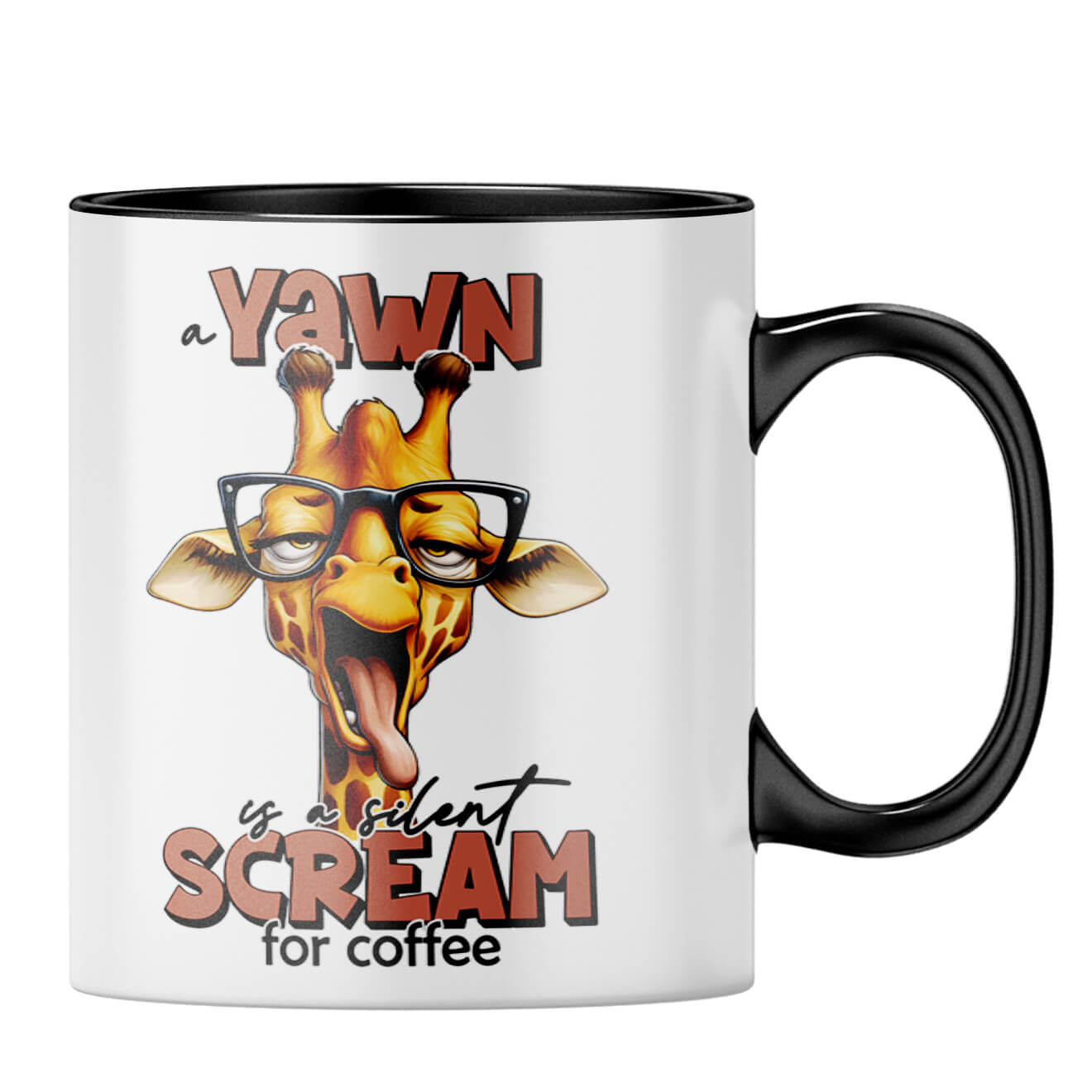 Silent Scream for Coffee Coffee MugB-Black