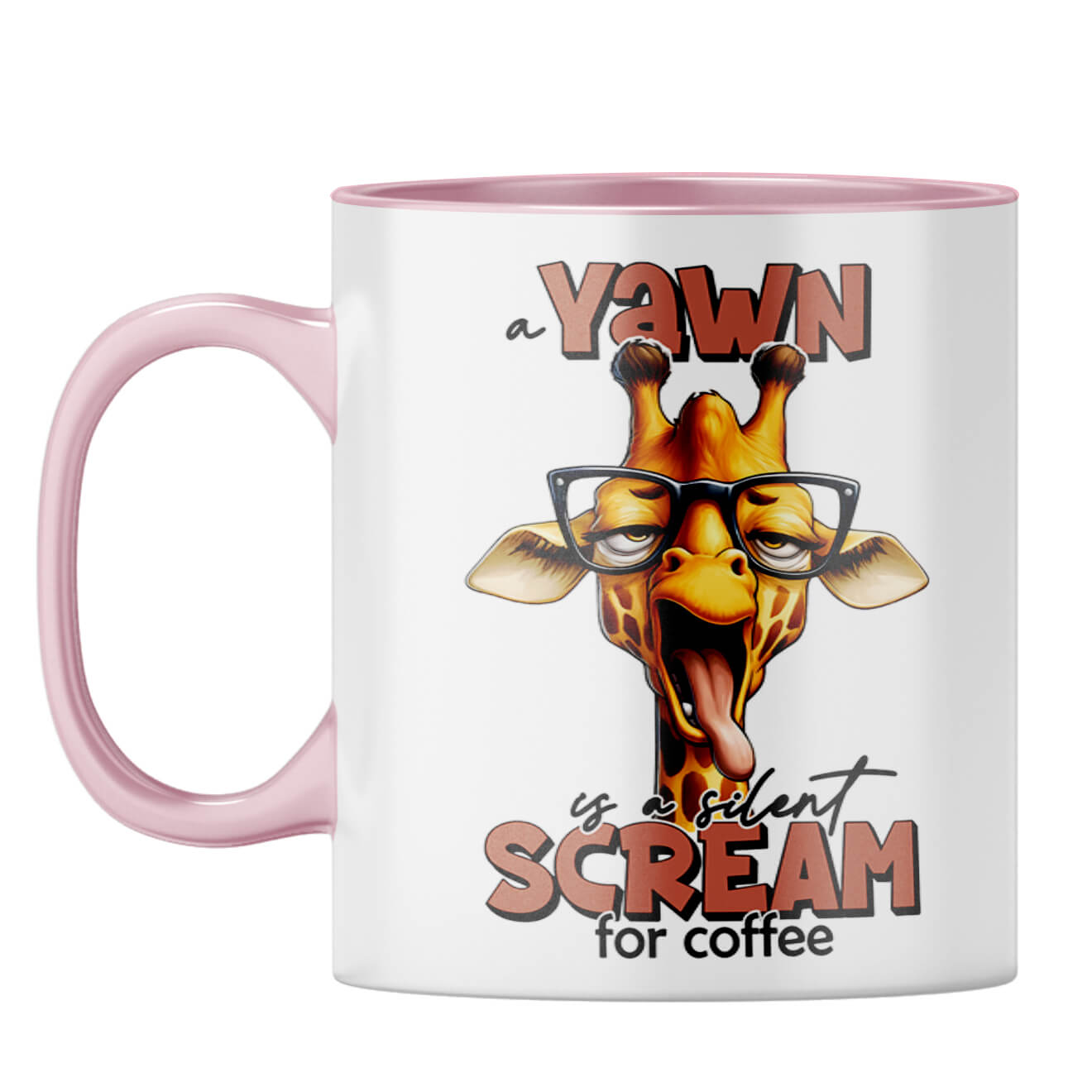 Silent Scream for Coffee Coffee Mug Pink