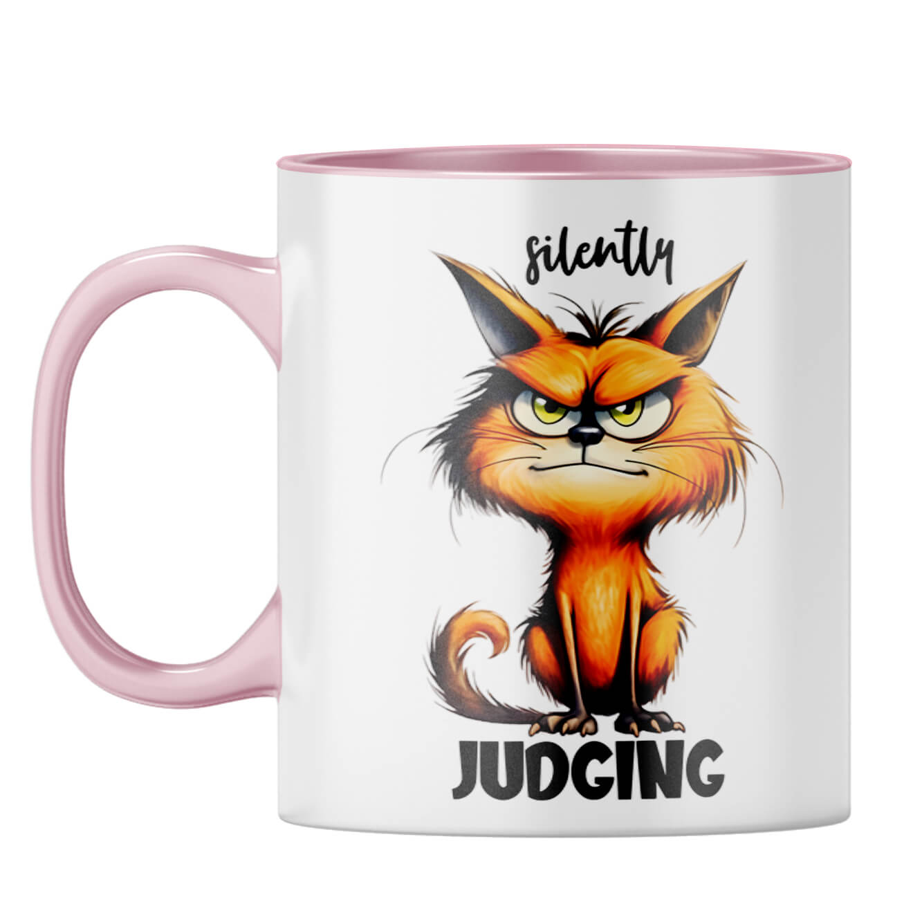 Silently Judging Coffee Mug Pink