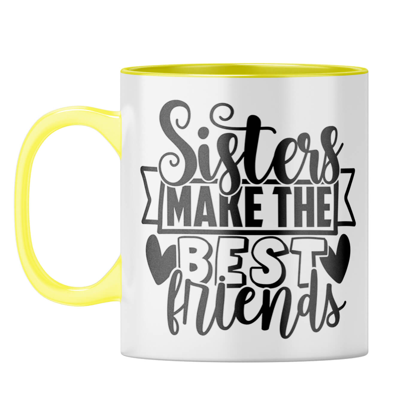Sister Make Best Friends Coffee Mug Yellow