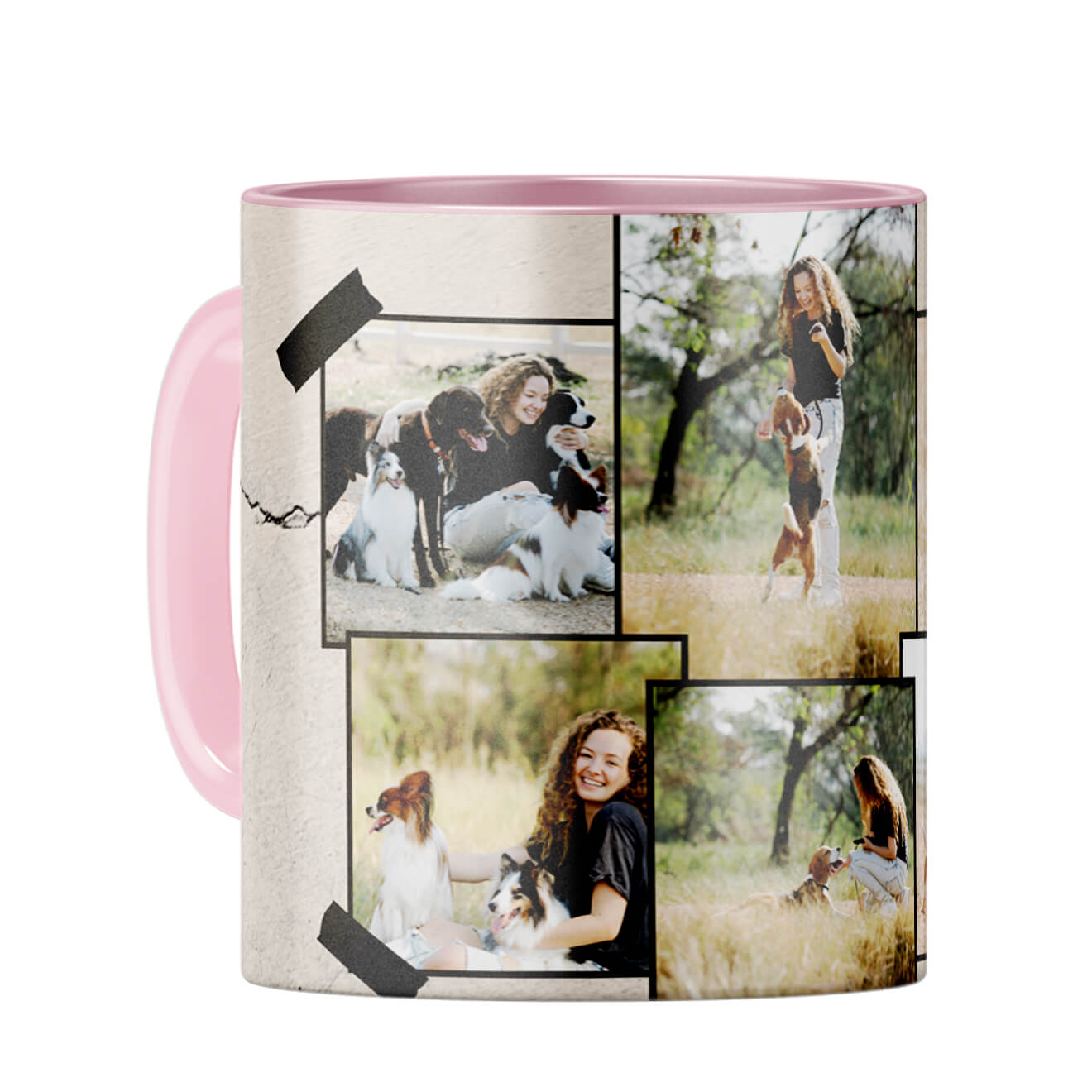 Six Special Photos Coffee Mug Pink