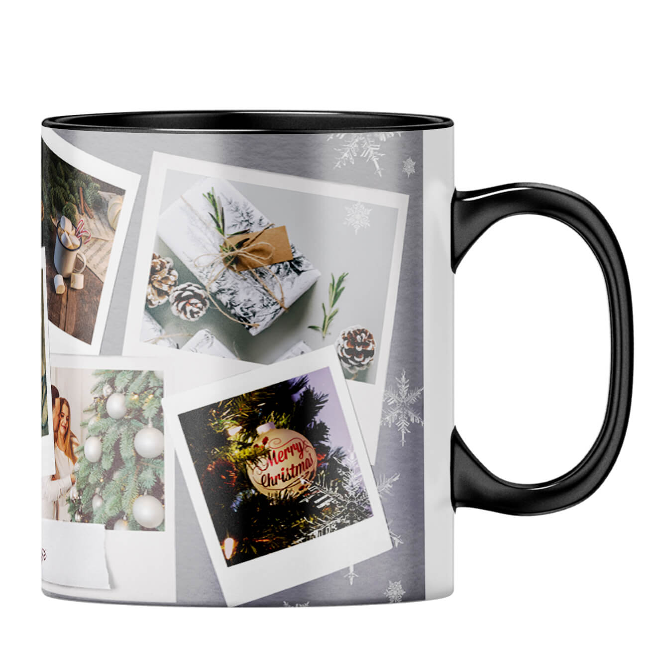 Special Message with Photos Coffee MugB-Black