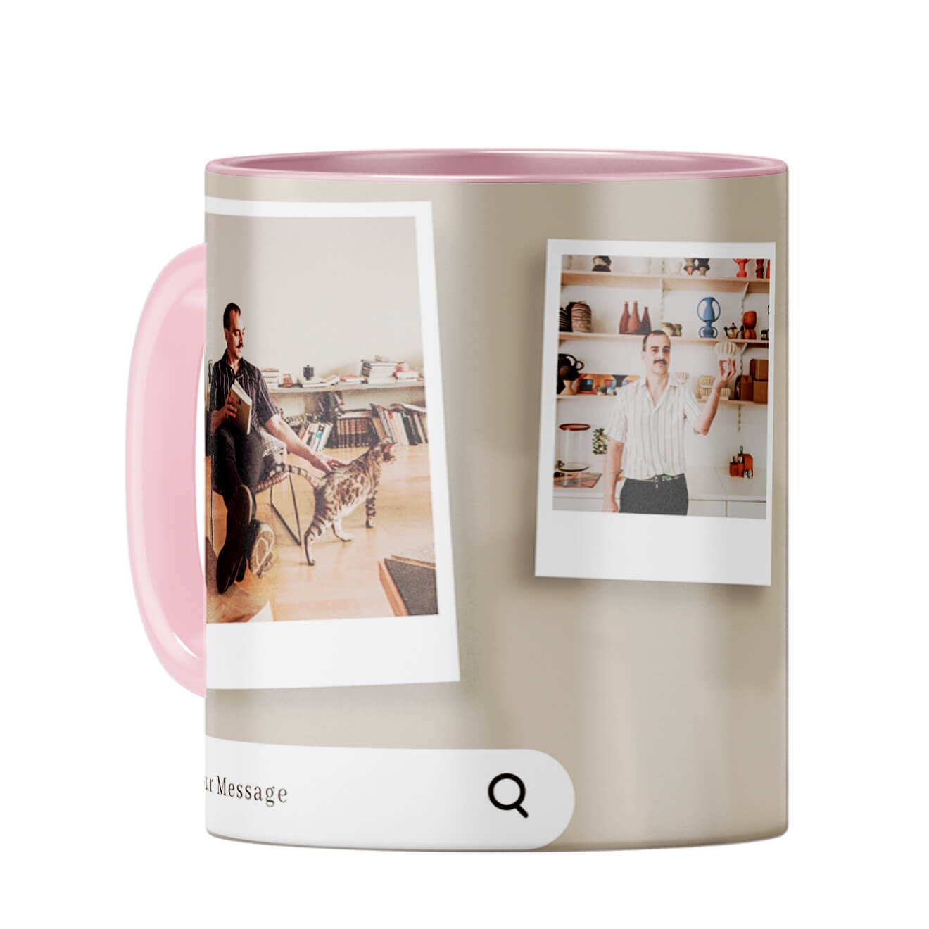 Special Message with Special Photos Coffee Mug Pink