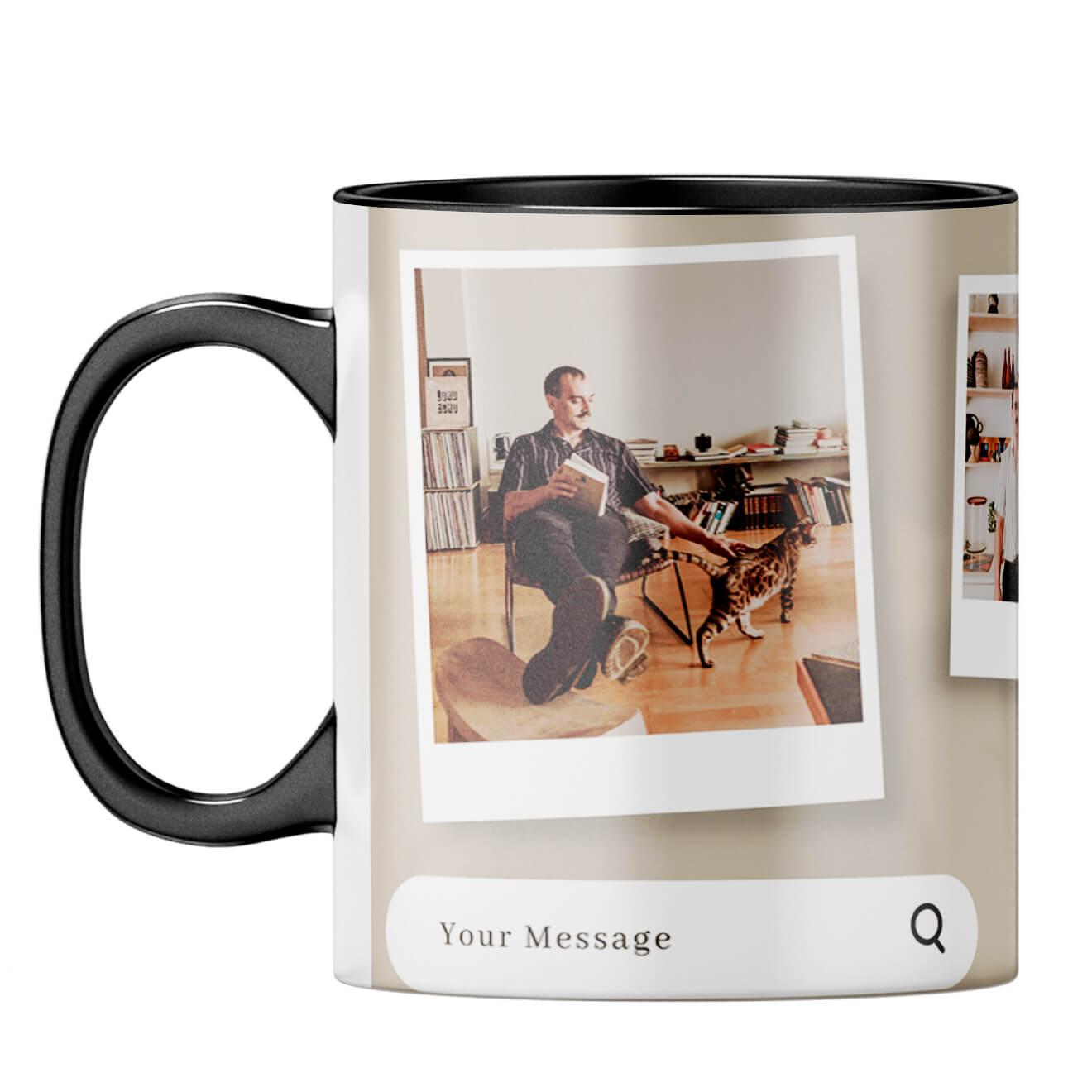Special Message with Special Photos Coffee MugF-Black