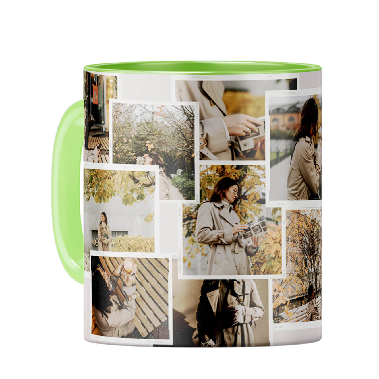 Special Moments Collage Coffee Mug Light Green