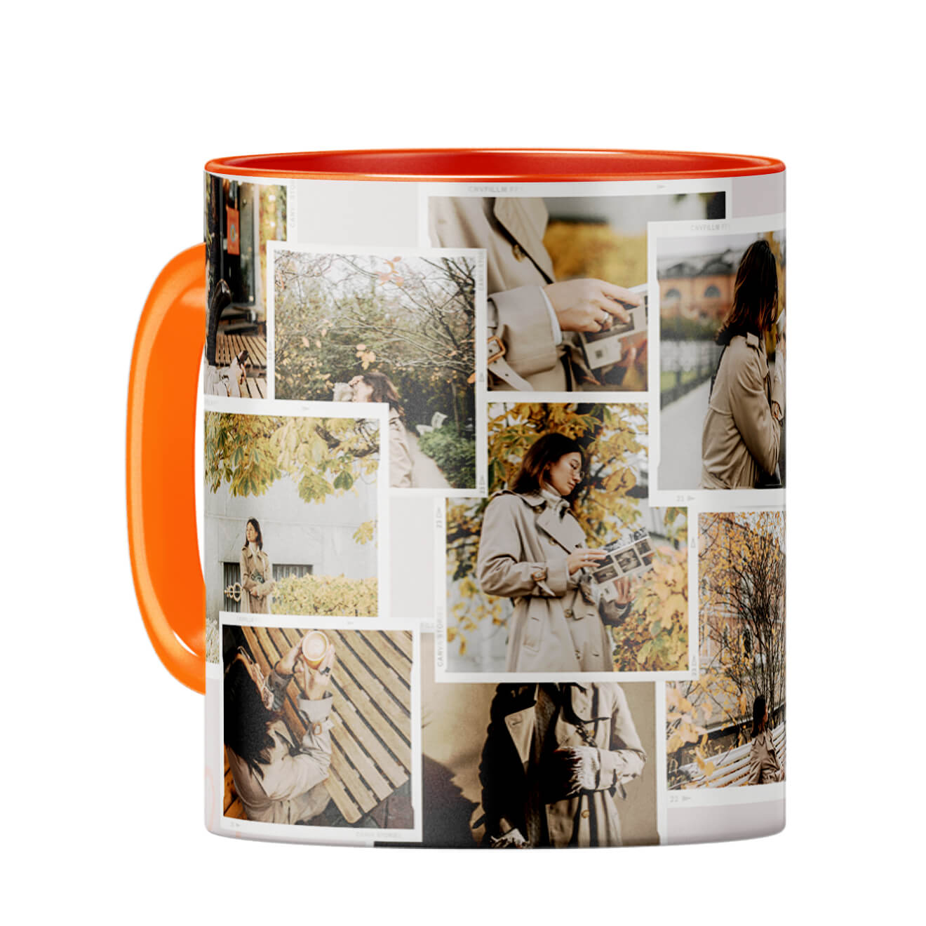 Special Moments Collage Coffee Mug Orange