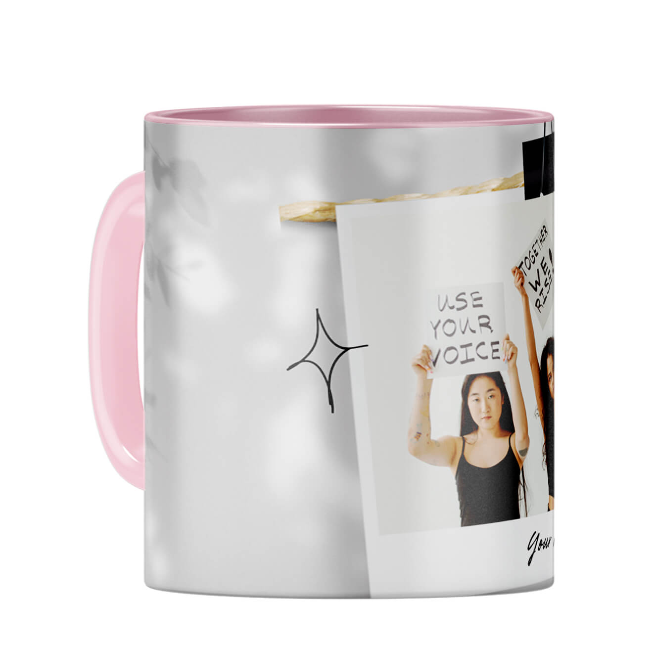 Special Photo with Message Coffee Mug Pink