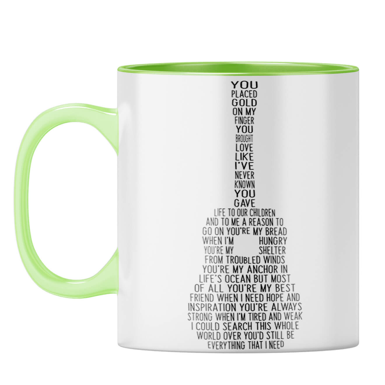 Spouse Friend Guitar Coffee Mug Light Green