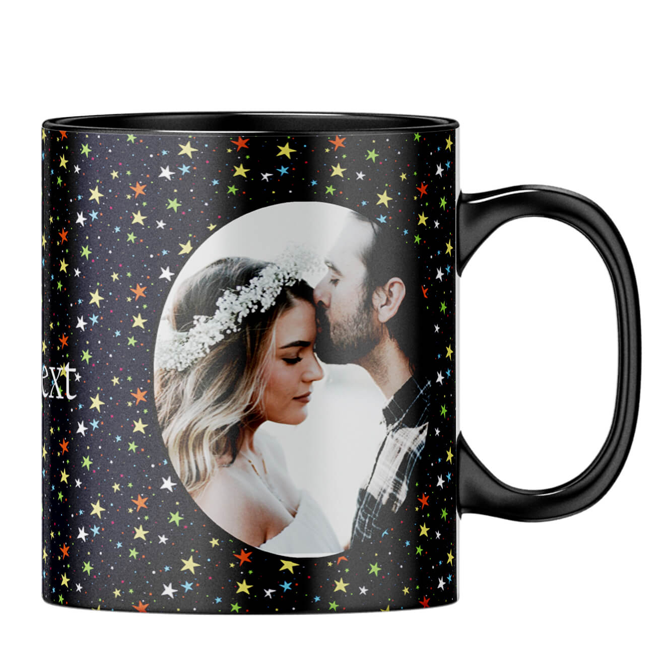 Stars and Photo Coffee MugB-Black