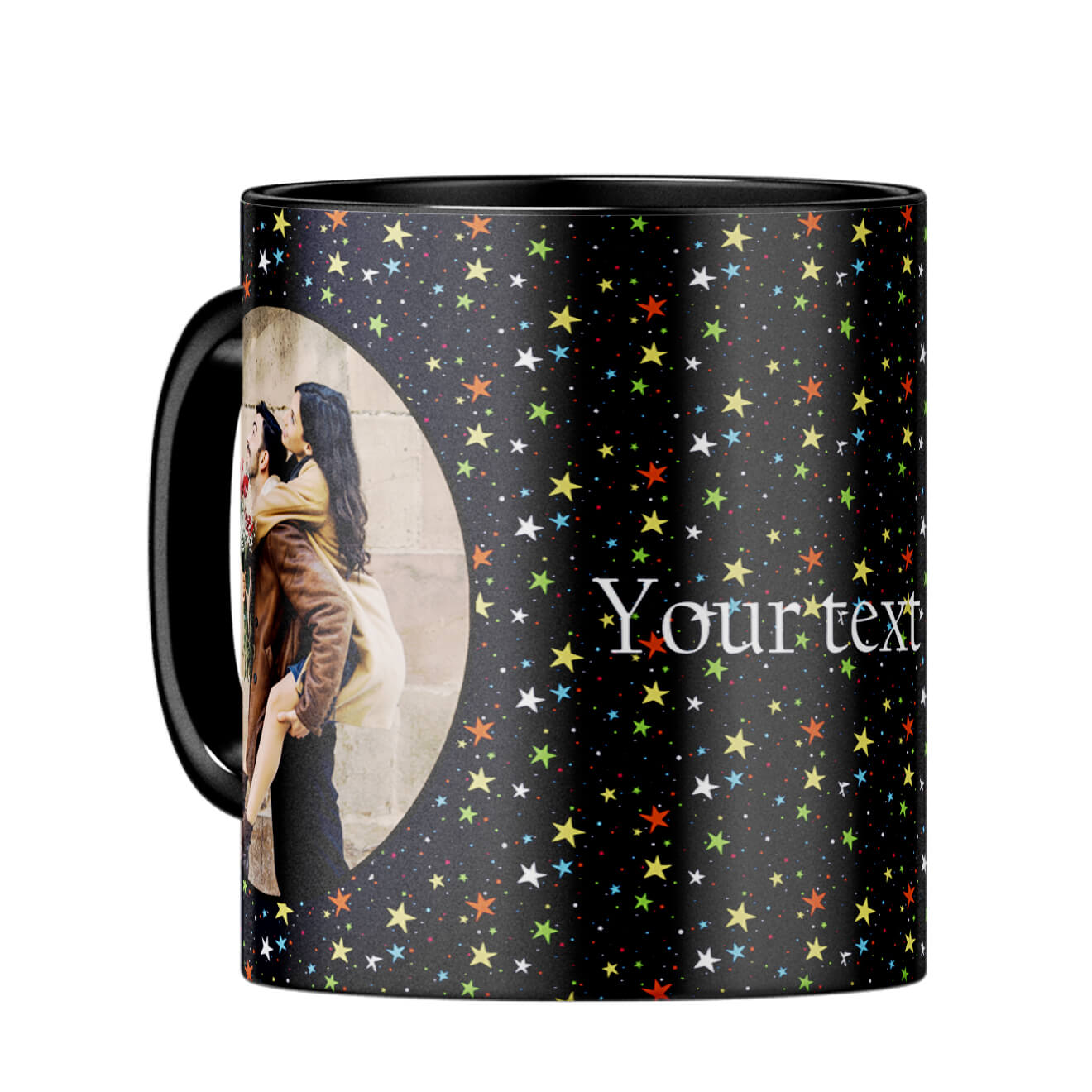 Stars and Photo Coffee MugC-Black