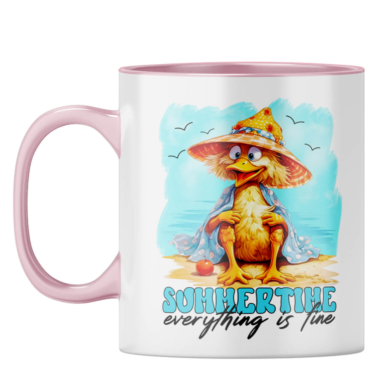 Summer Time is Fine Coffee Mug Pink