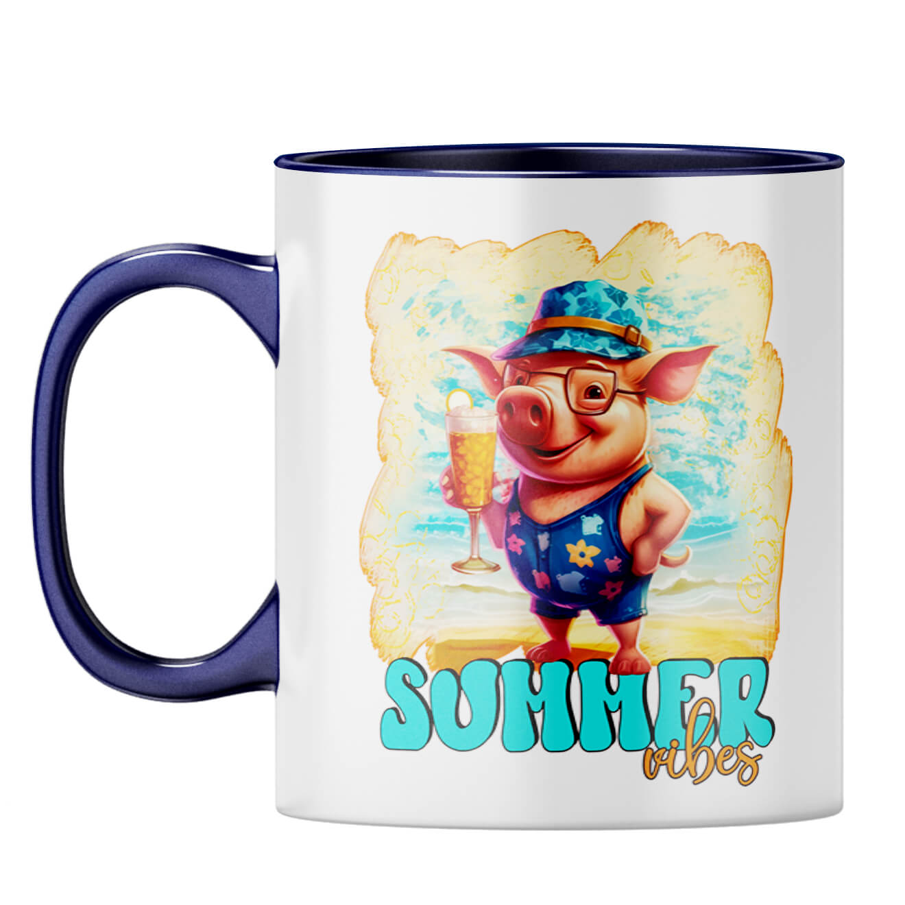 Summer Vibes Coffee Mug Dark Blue