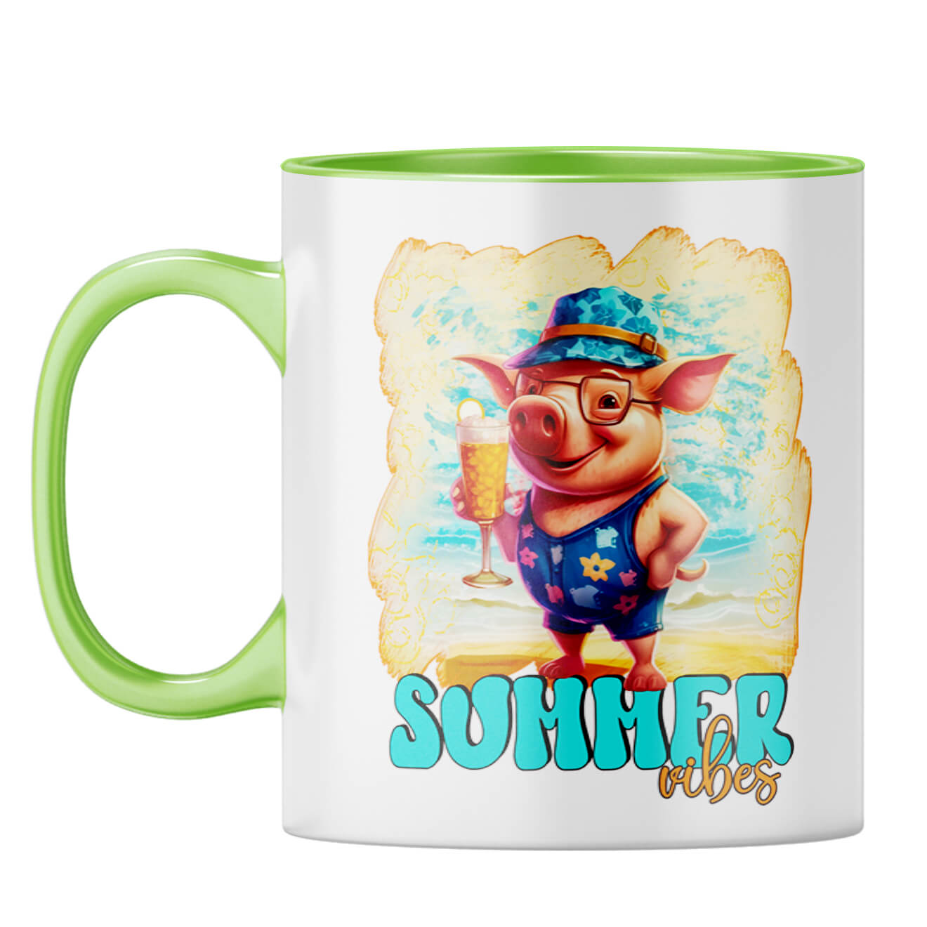 Summer Vibes Coffee Mug Light Green