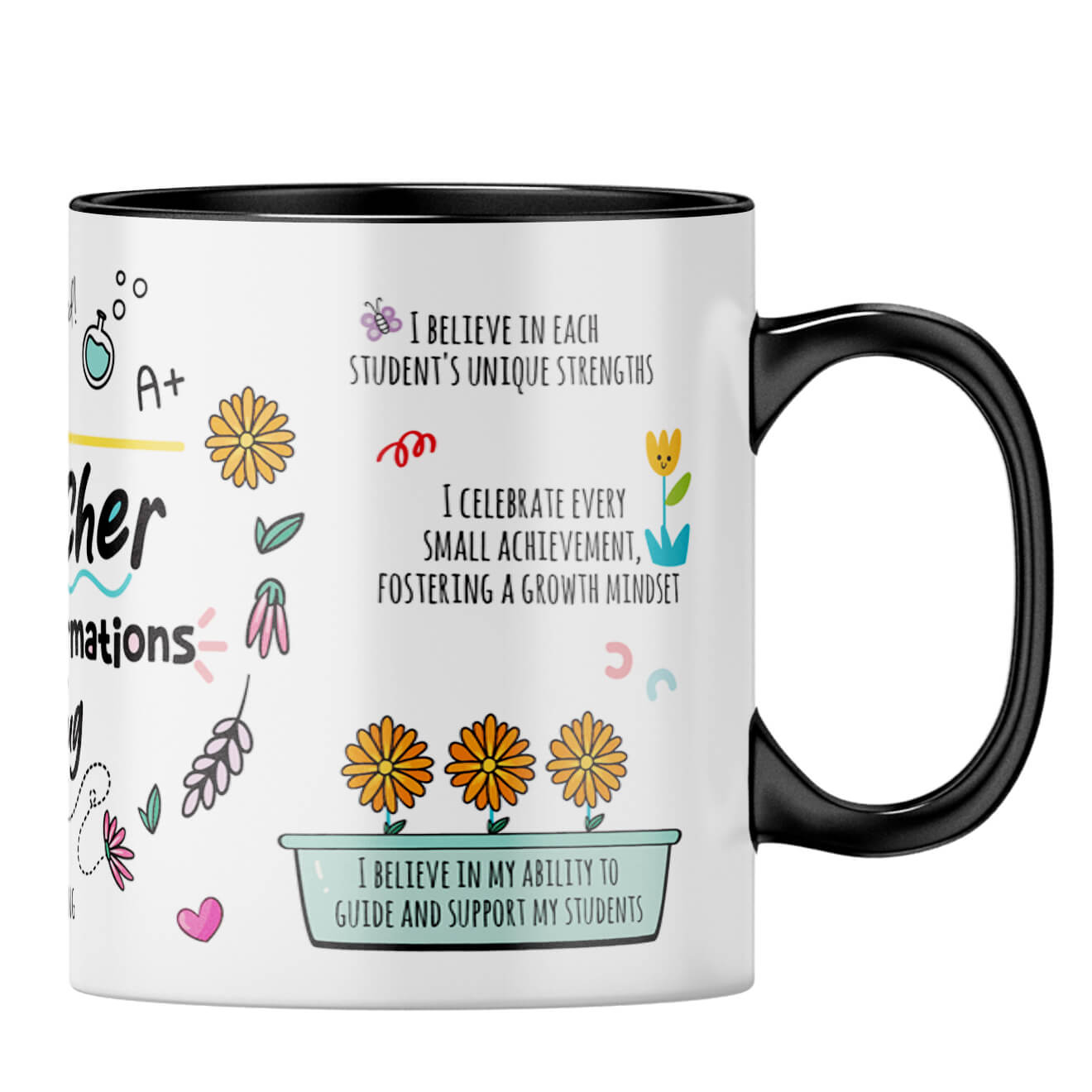 Teacher Daily Affirmations Coffee MugB-Black