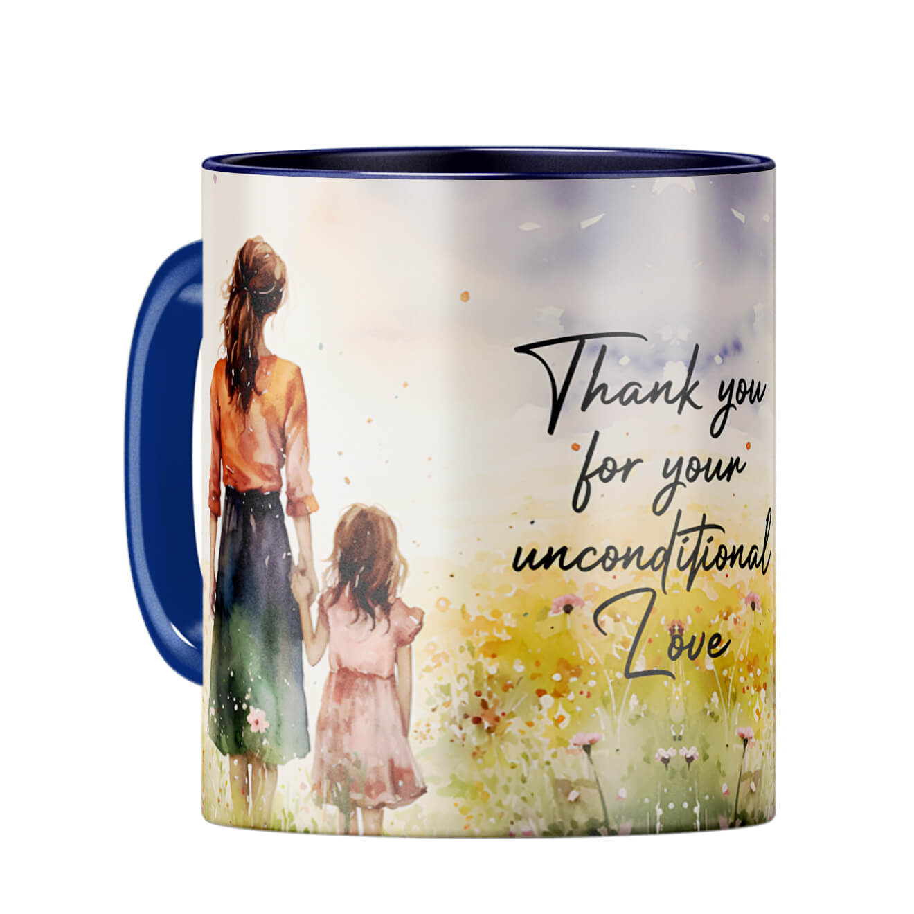 Thank your for Unconditional Love Coffee Mug Dark Blue
