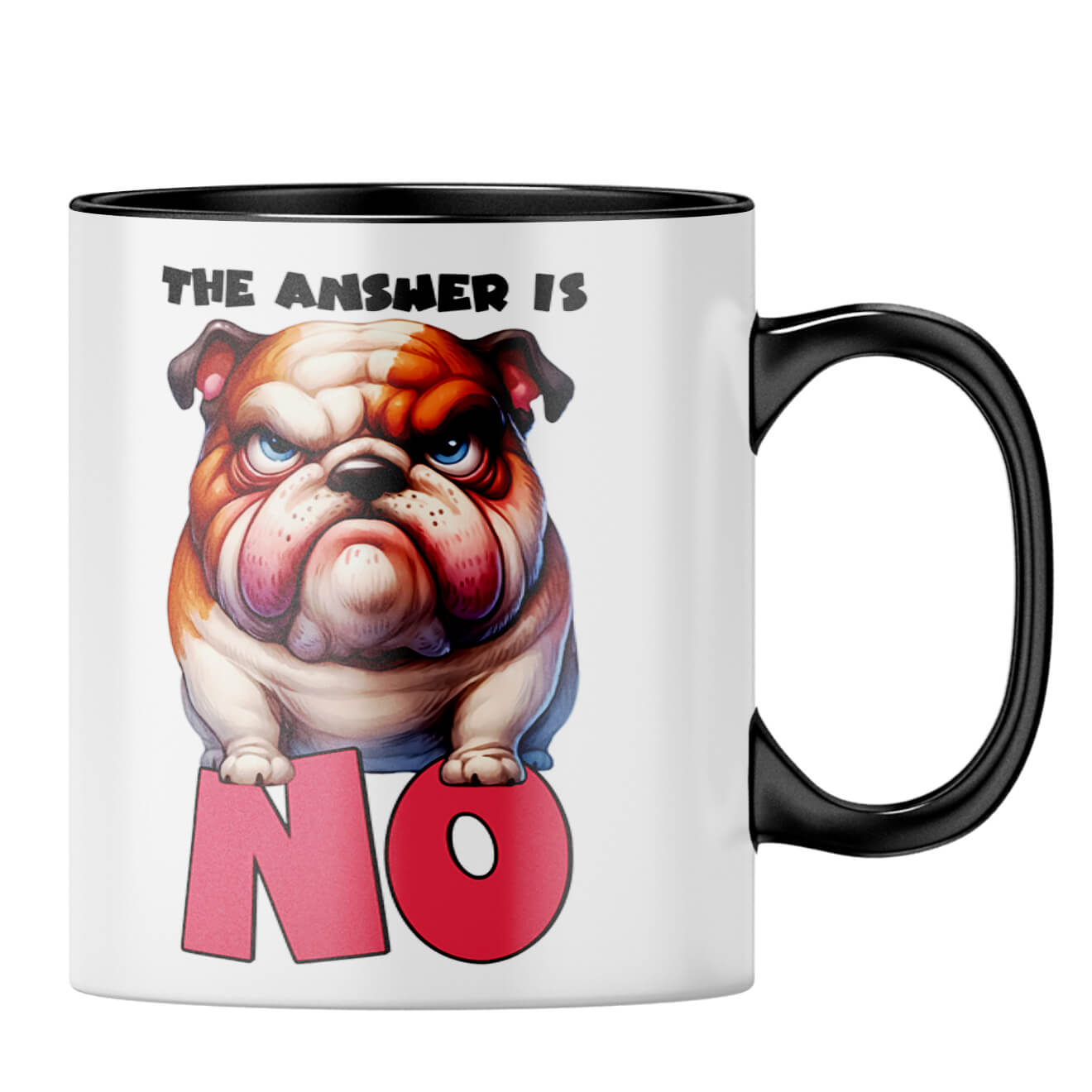 The Answer is No Coffee MugB-Black