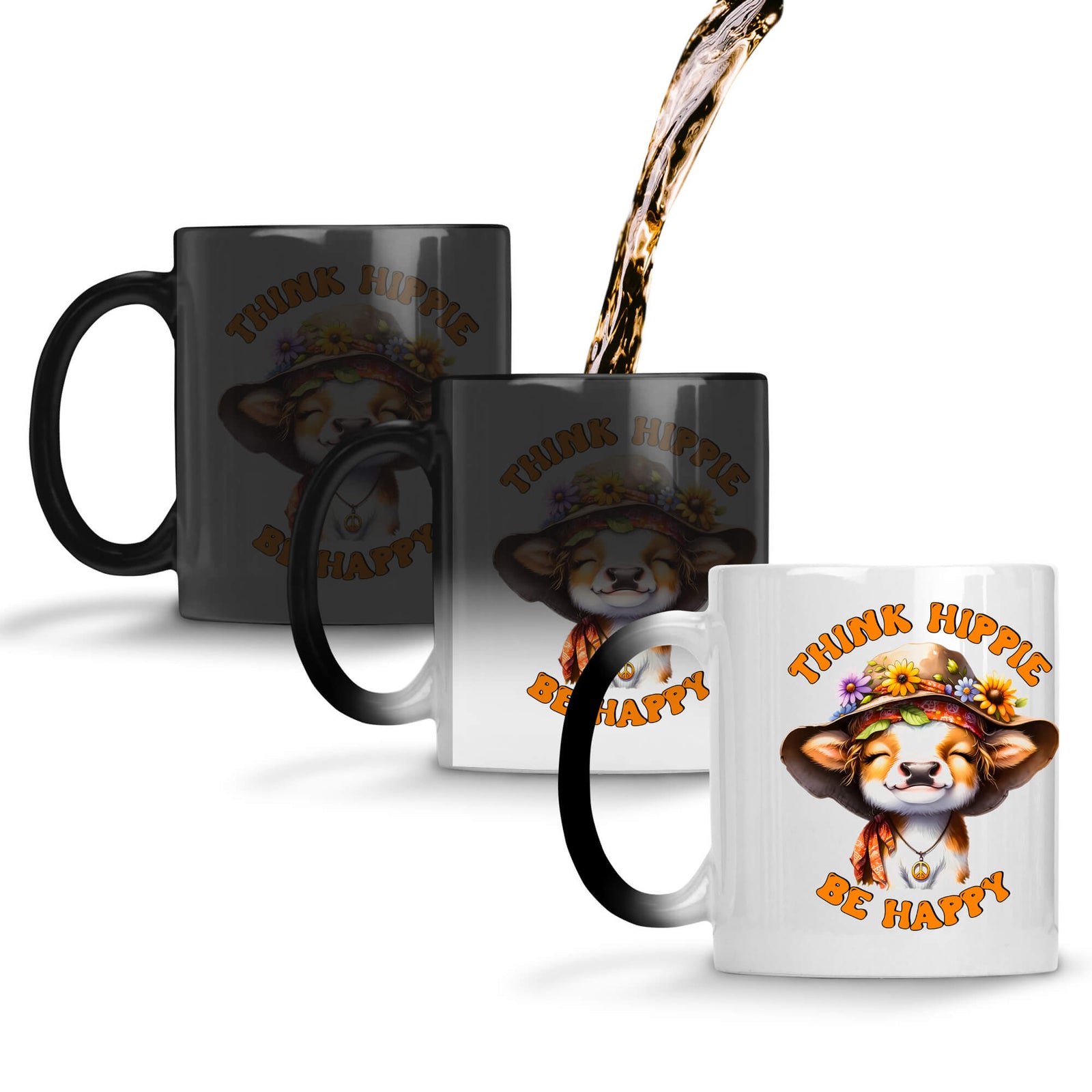 Think Hippy Be Happy Coffee Mug Magic