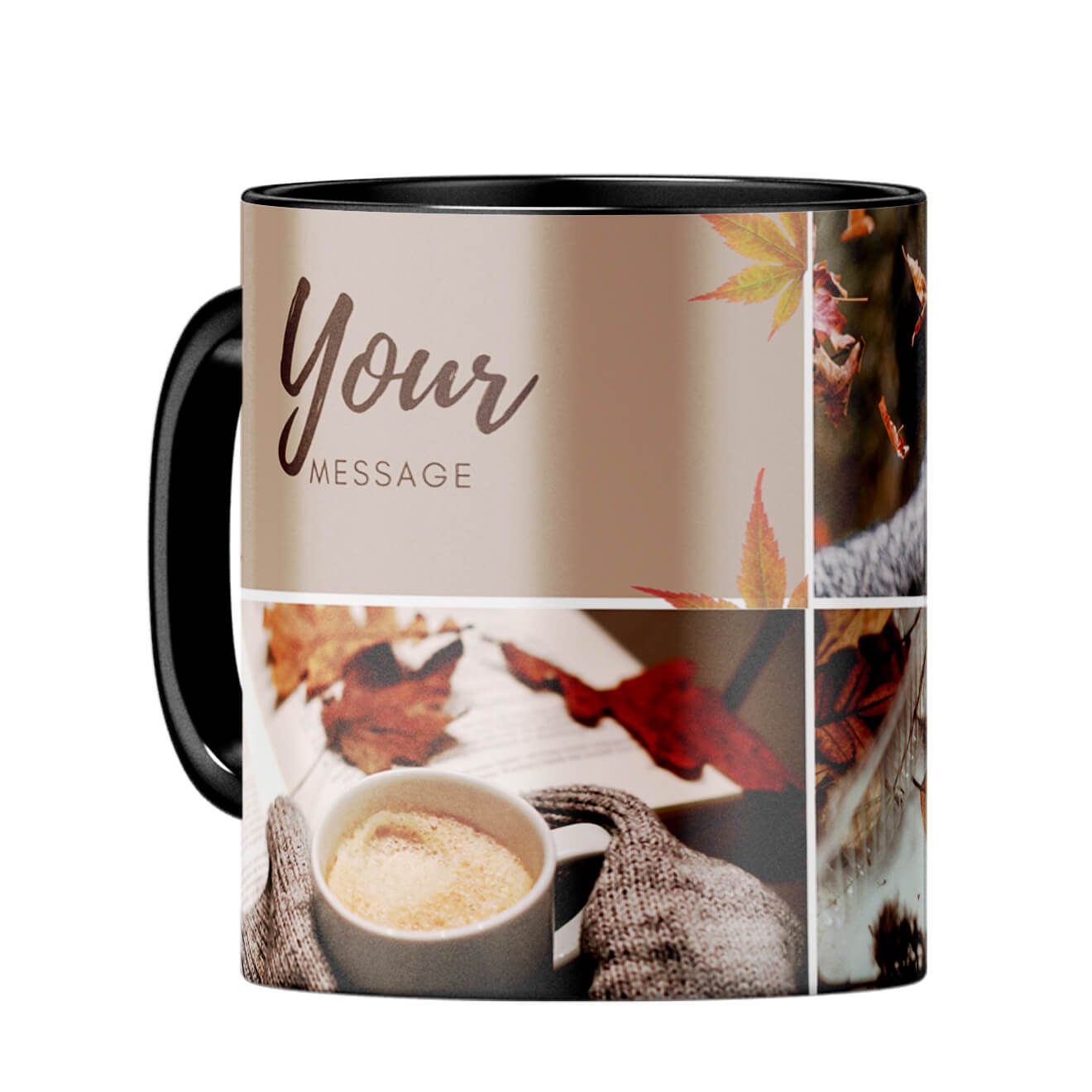 Three Photos Coffee Mug Black