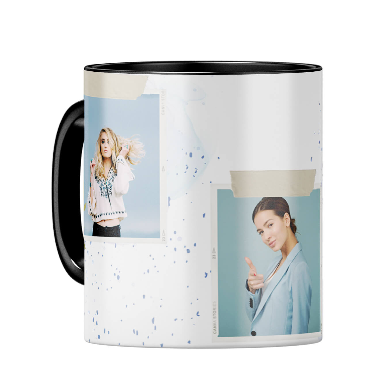 Three Special Photos Coffee Mug Black