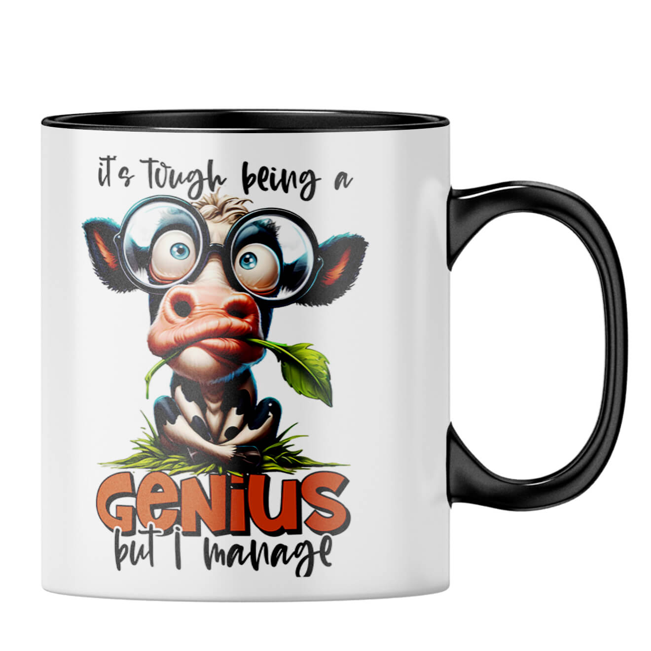 Tough Being a Genius Coffee MugB-Black