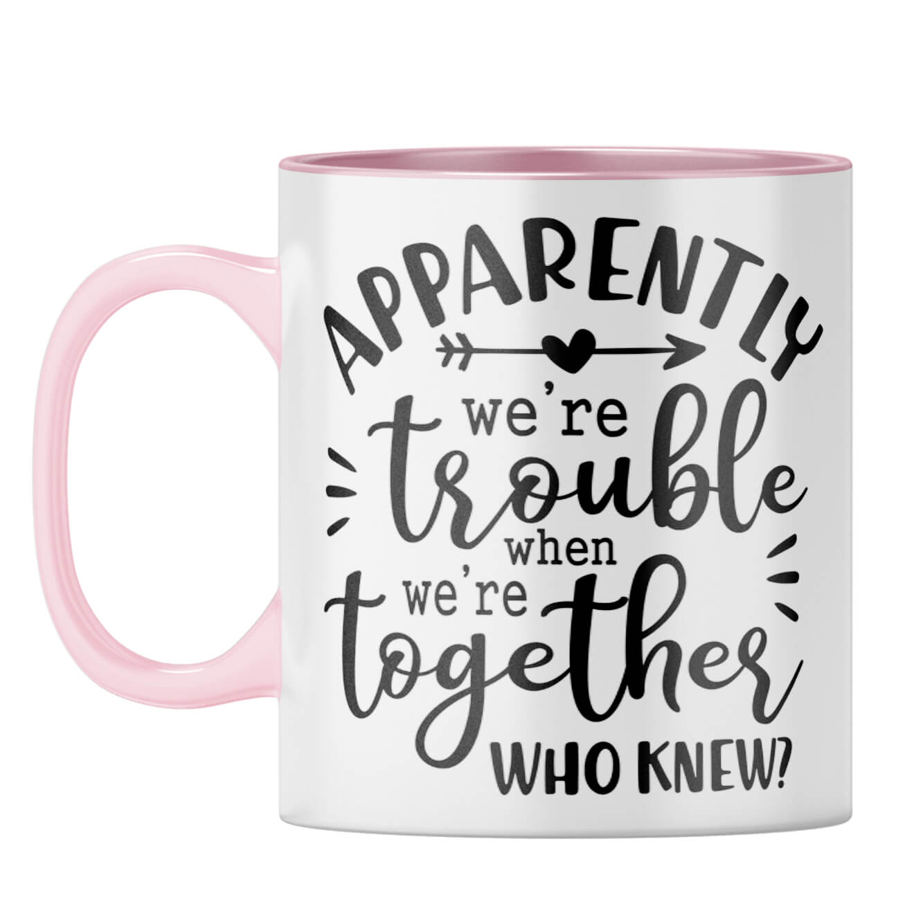 Trouble Together Coffee Mug Pink