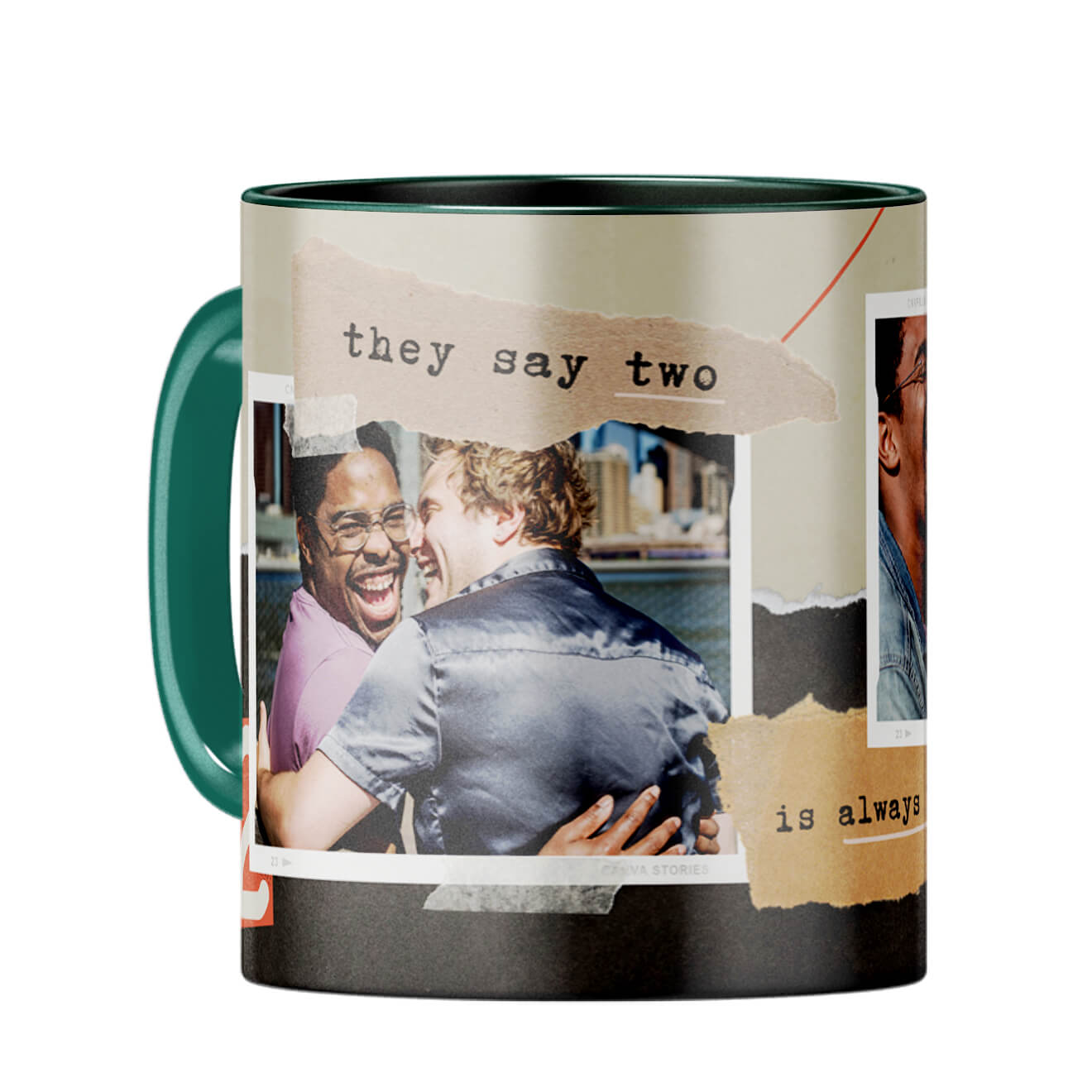 Two is Better Than One Coffee Mug Dark Green