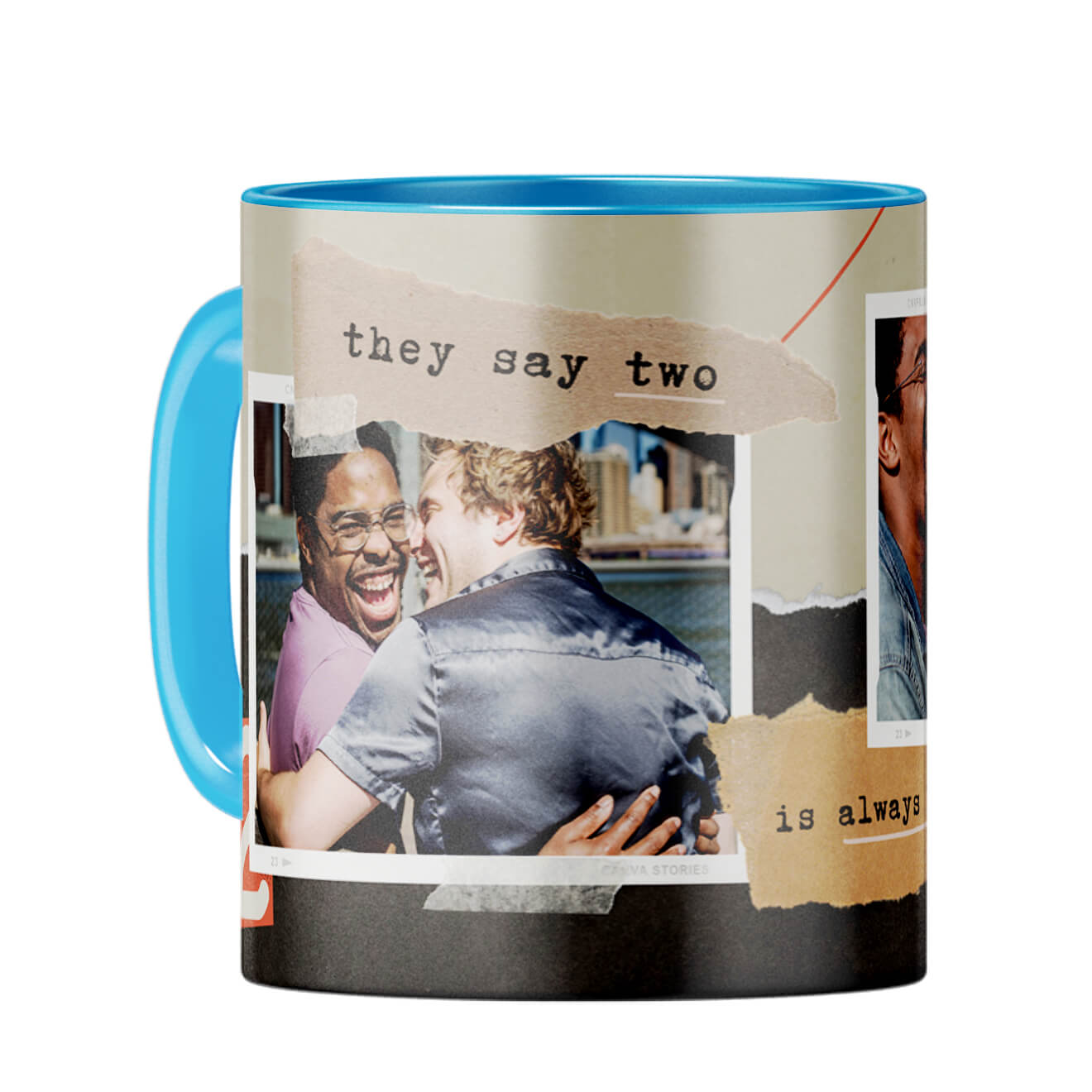 Two is Better Than One Coffee Mug Light Blue