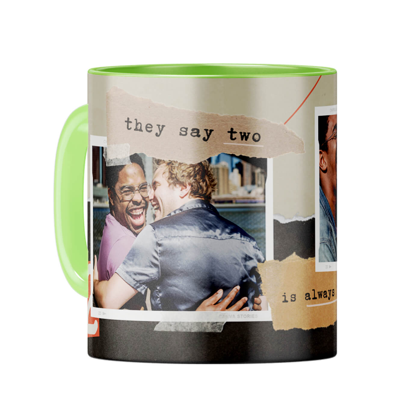 Two is Better Than One Coffee Mug Light Green