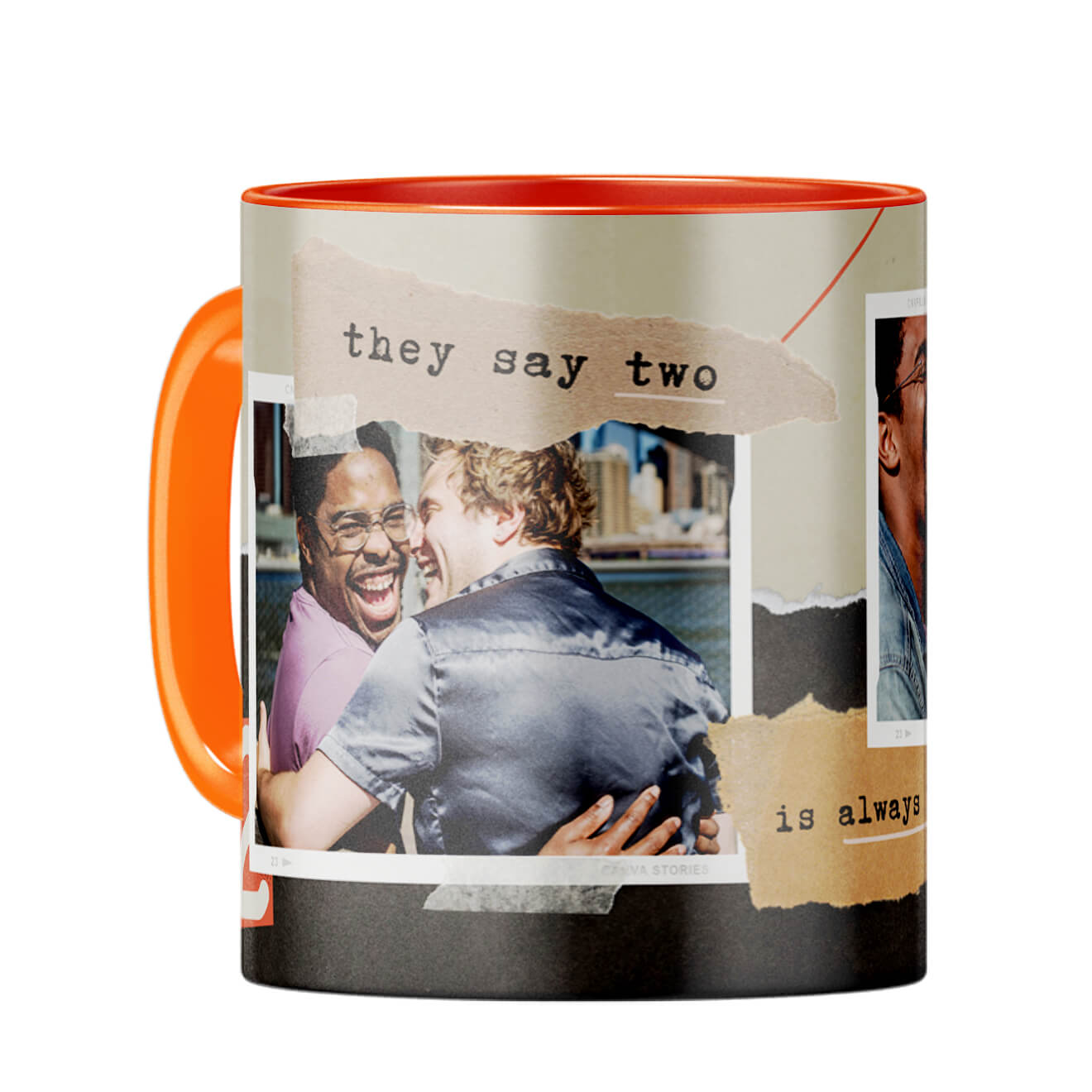 Two is Better Than One Coffee Mug Orange
