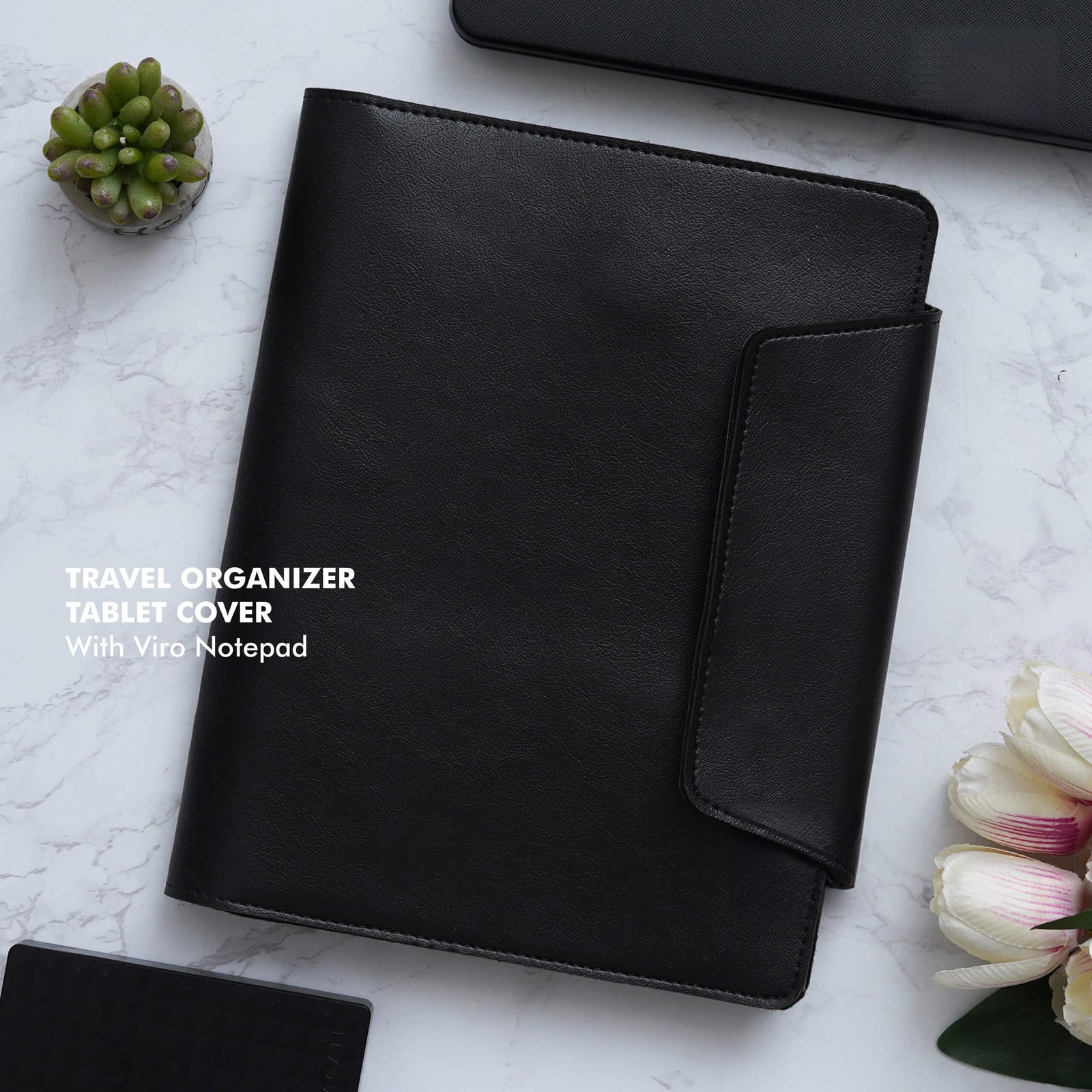 Vegan Leather Travel Organizer with Viro Notebook - corporate gift by YuBingo