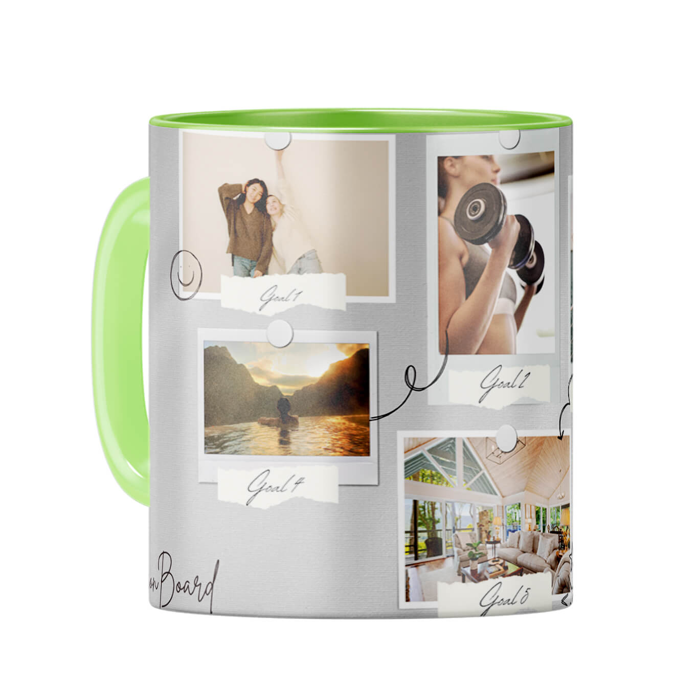 Vision Board Coffee Mug Light Green