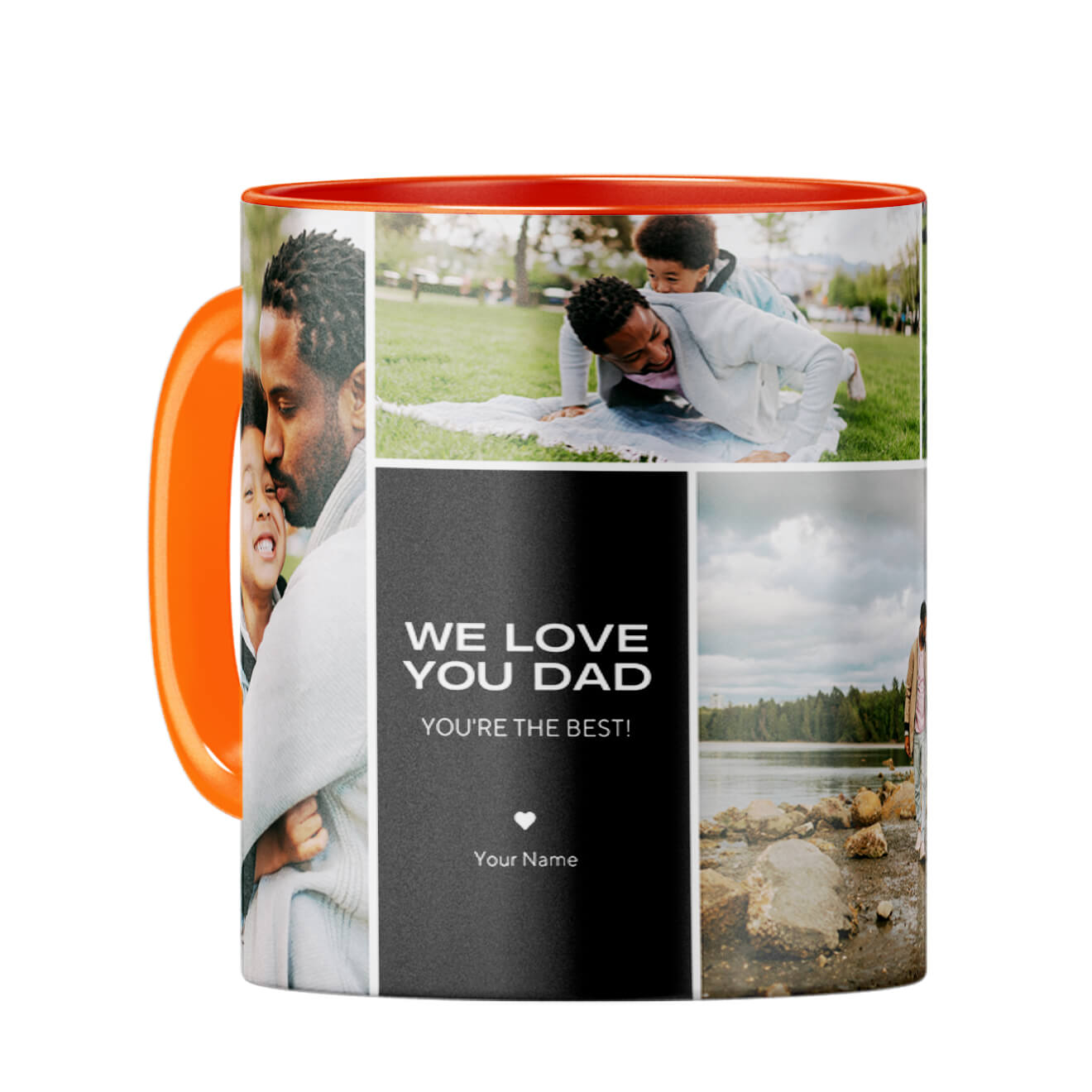 We Love You Dad Coffee Mug Orange