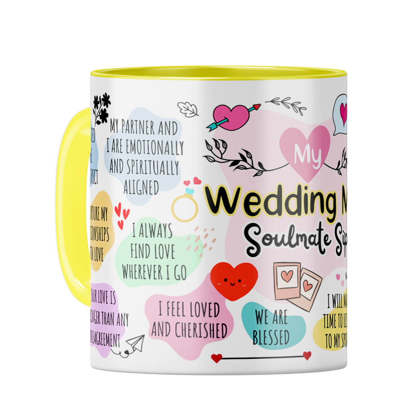 Wedding Soulmate Coffee Mug Yellow