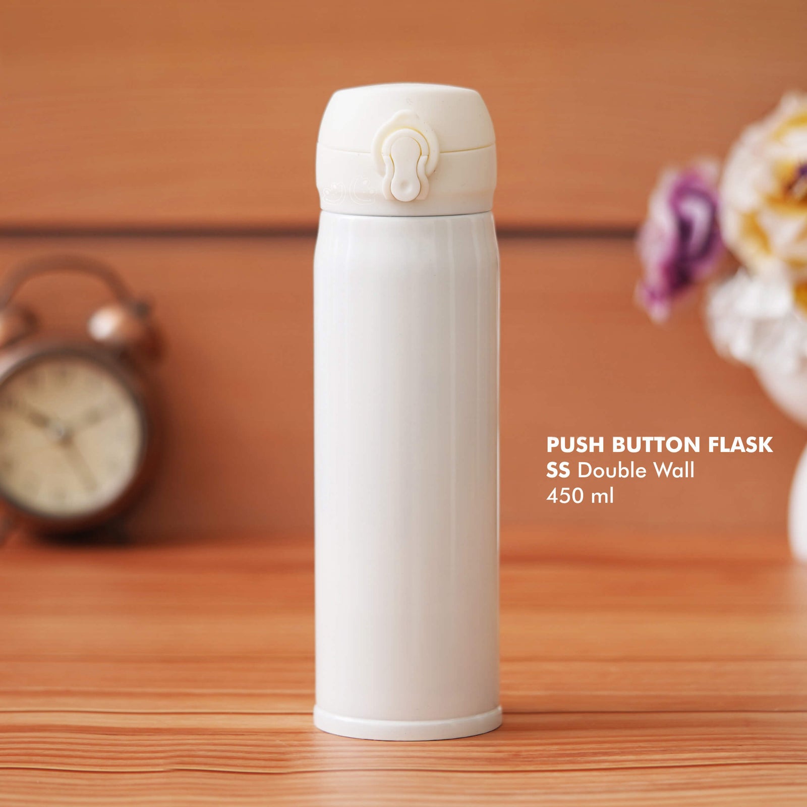 White Stainless Steel Bottle - 450 ML - product image 2