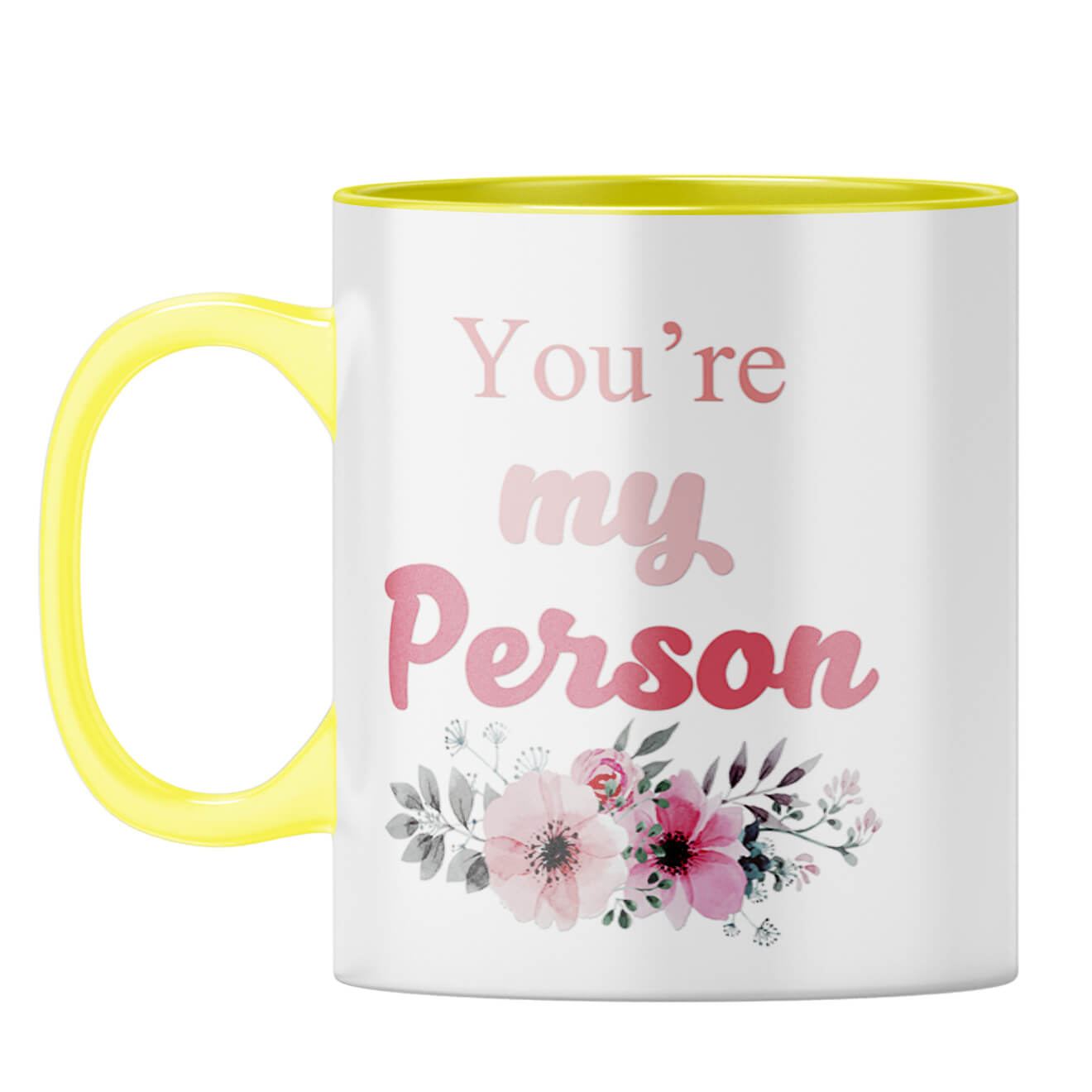 You Are My Person Coffee Mug Yellow