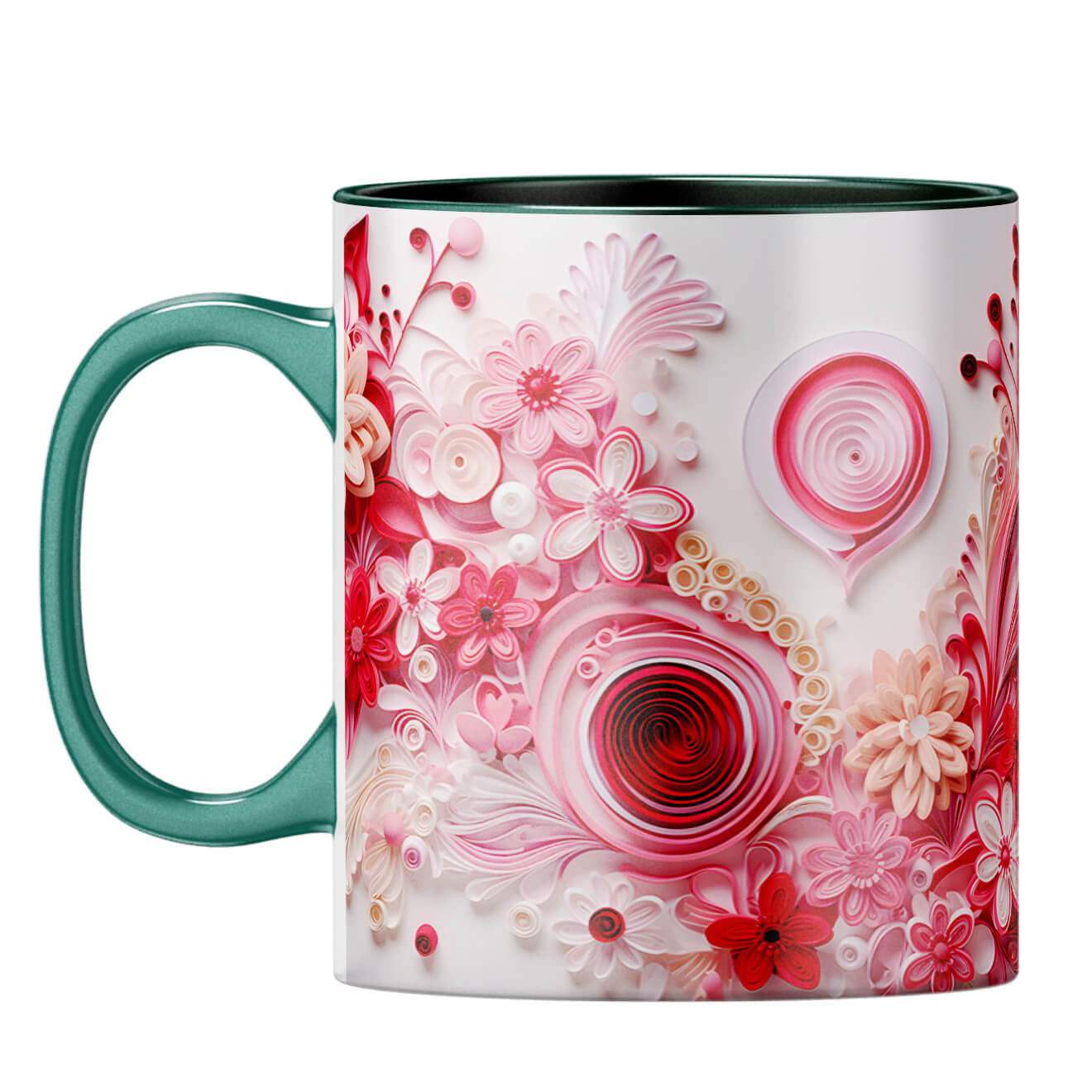YuBingo Beautiful Design Bliss Coffee Mug Dark Green