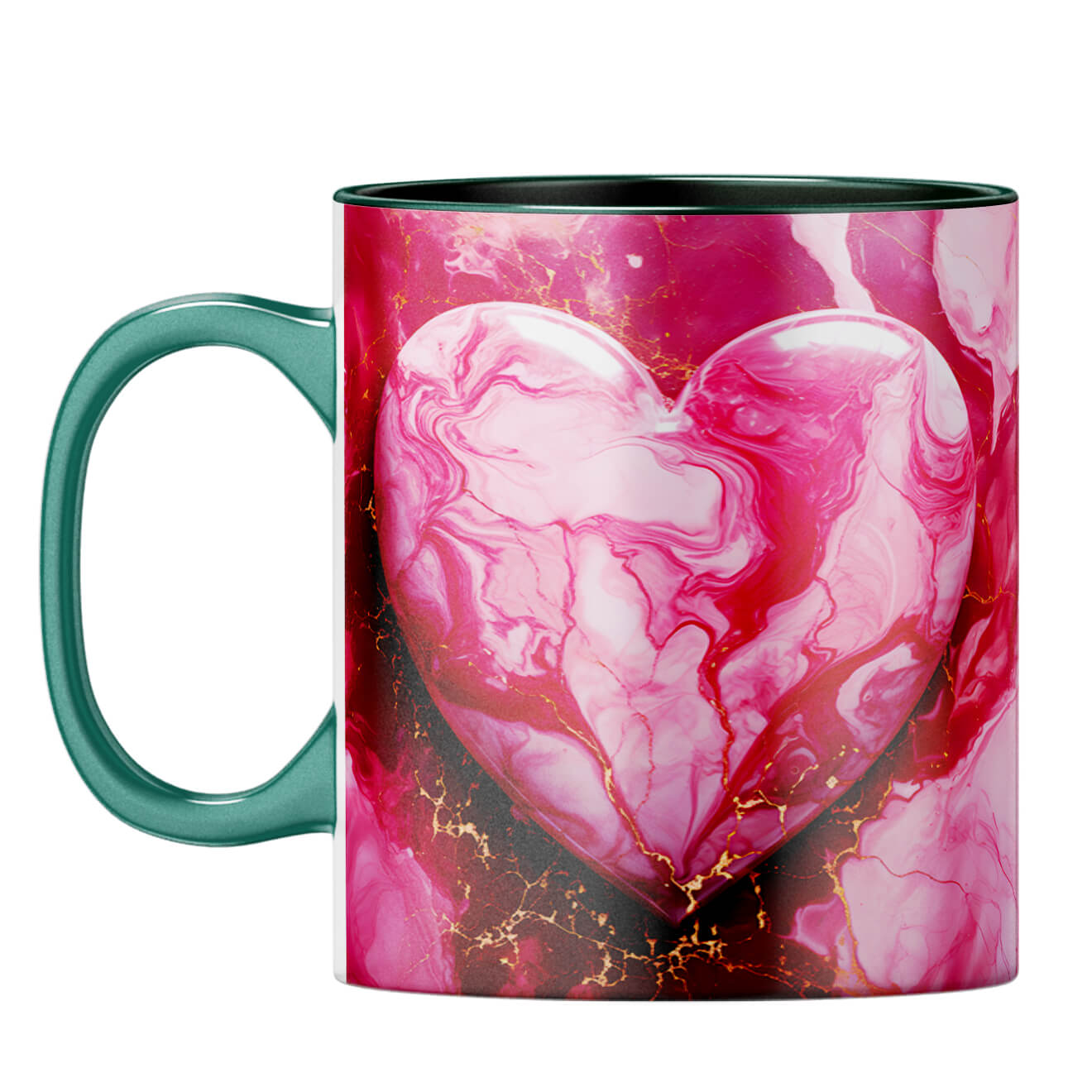 YuBingo Big Heart Dreams Coffee Mug Dark Green