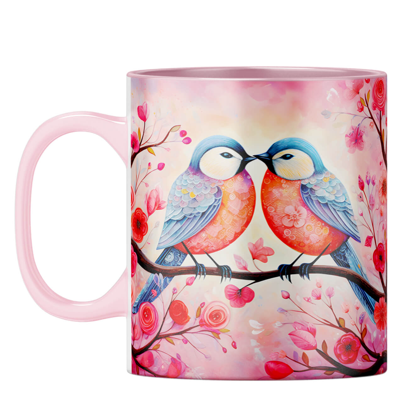 YuBingo Bird Love Serenade Coffee Mug Pink