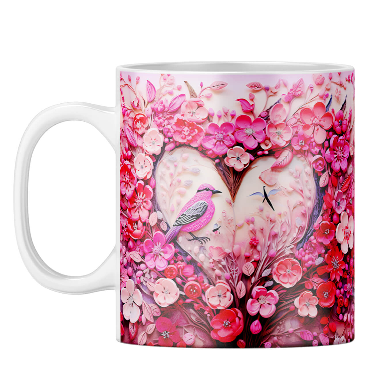 YuBingo Birdy Heart Whispers Coffee Mug White
