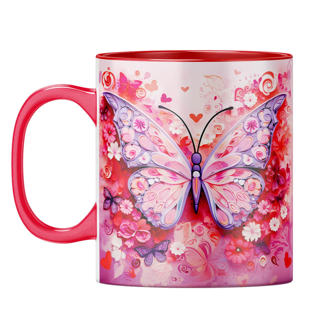 YuBingo Butterfly Bliss Coffee Mug Red