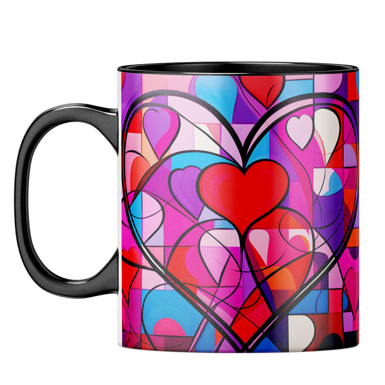 YuBingo Colourful Love Symphony Coffee Mug Black