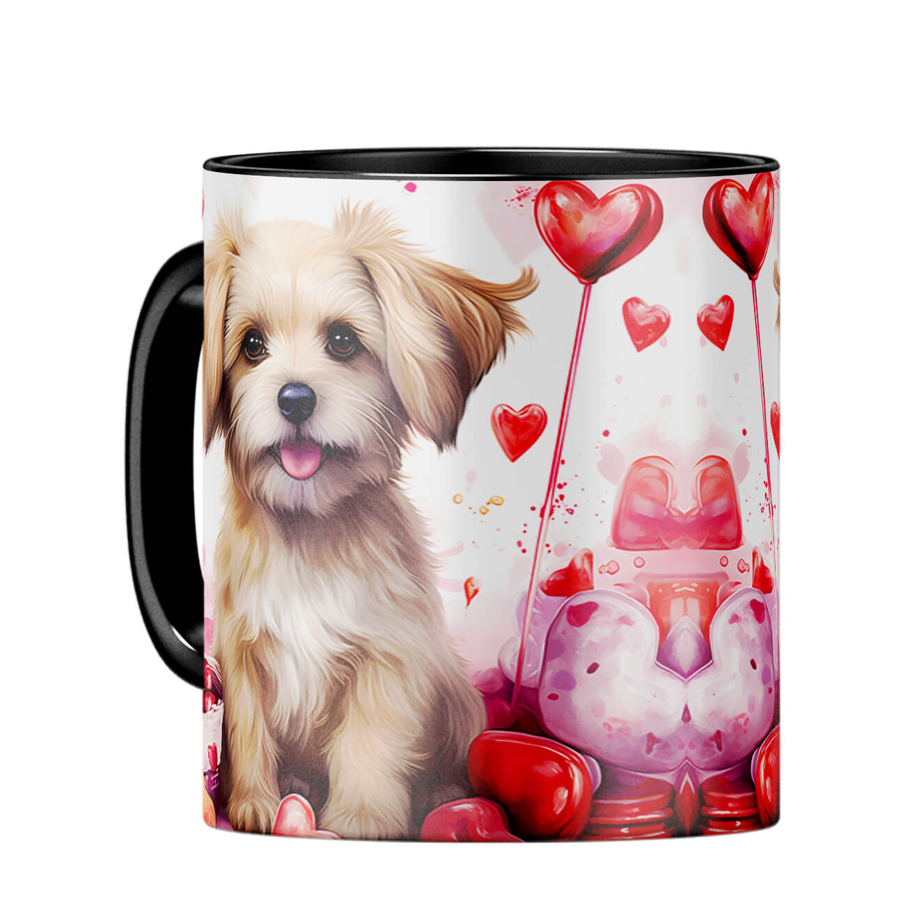 YuBingo Cute Puppy Affection Coffee MugC-Black