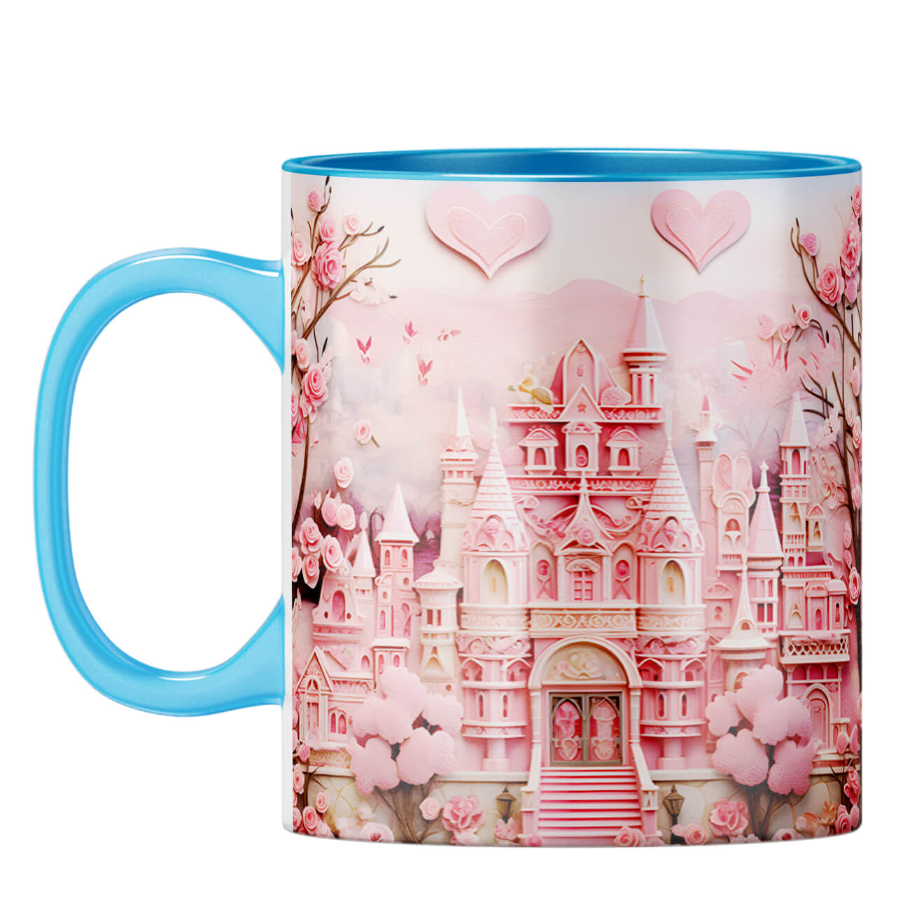 YuBingo Dream Castle in Pink Symphony Coffee Mug Light Blue