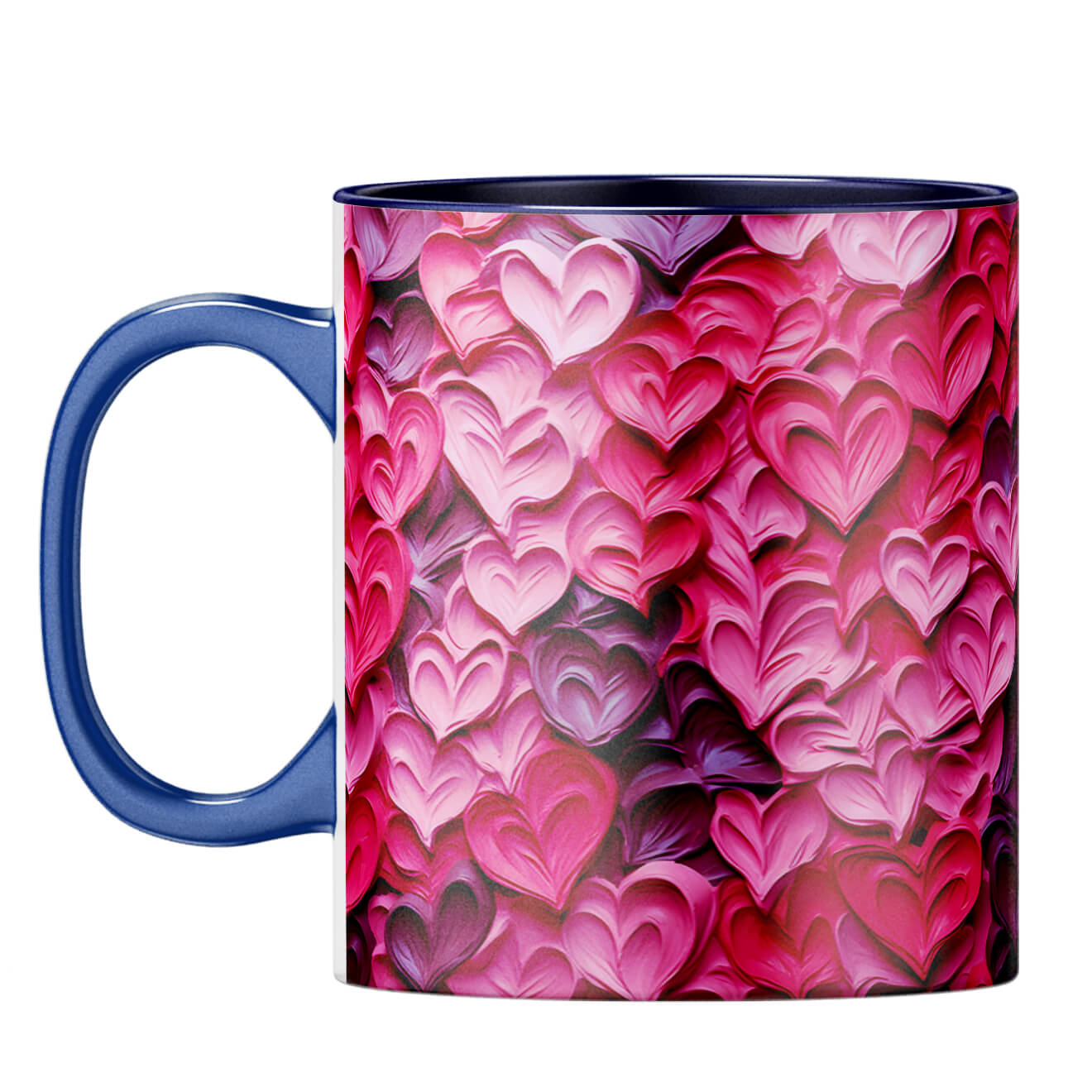 YuBingo Dreamy Hearts Serenade Coffee Mug Dark Blue