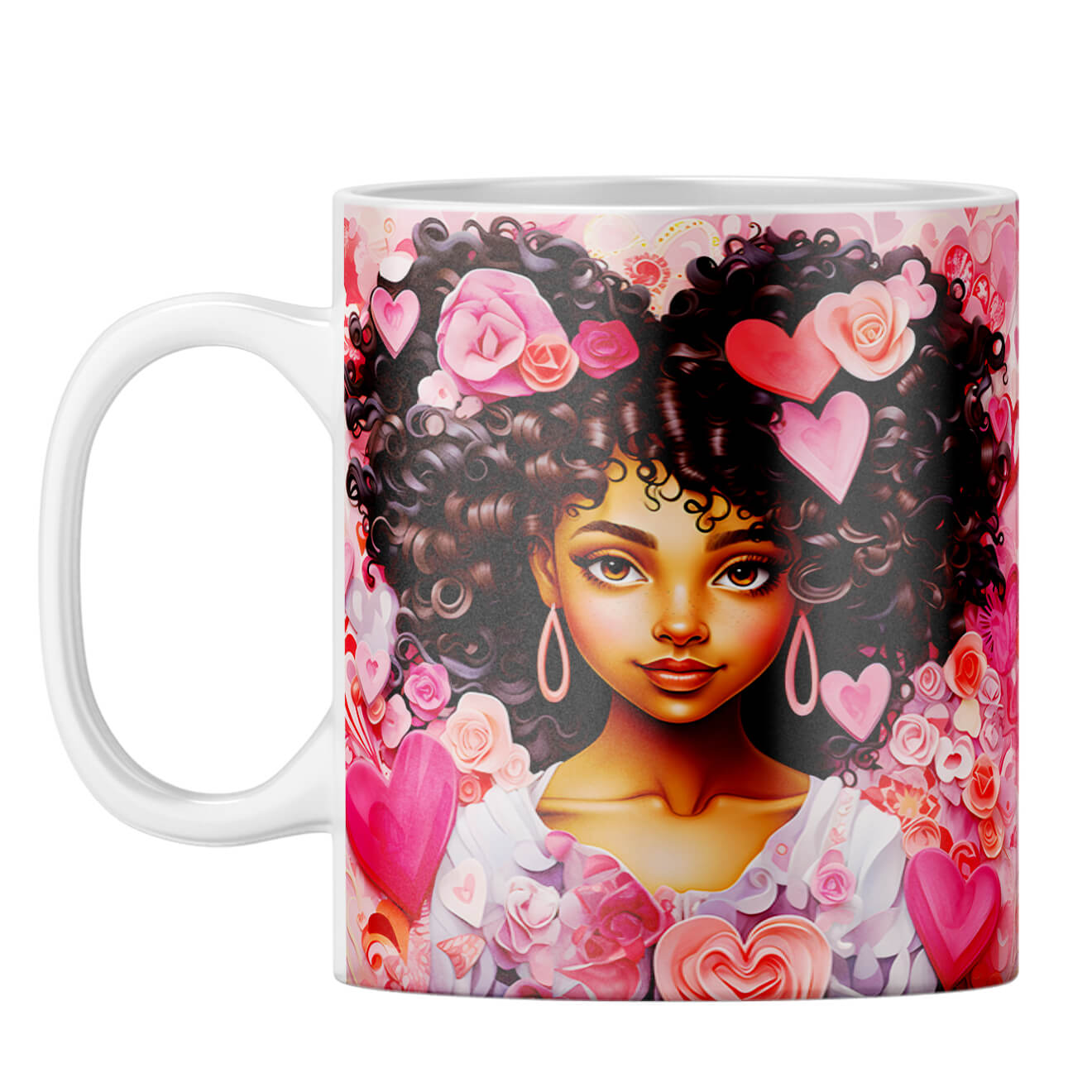 YuBingo Expressive Eyes Coffee Mug White